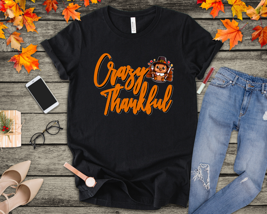 Crazy Thankful Baby Turkey T-Shirt