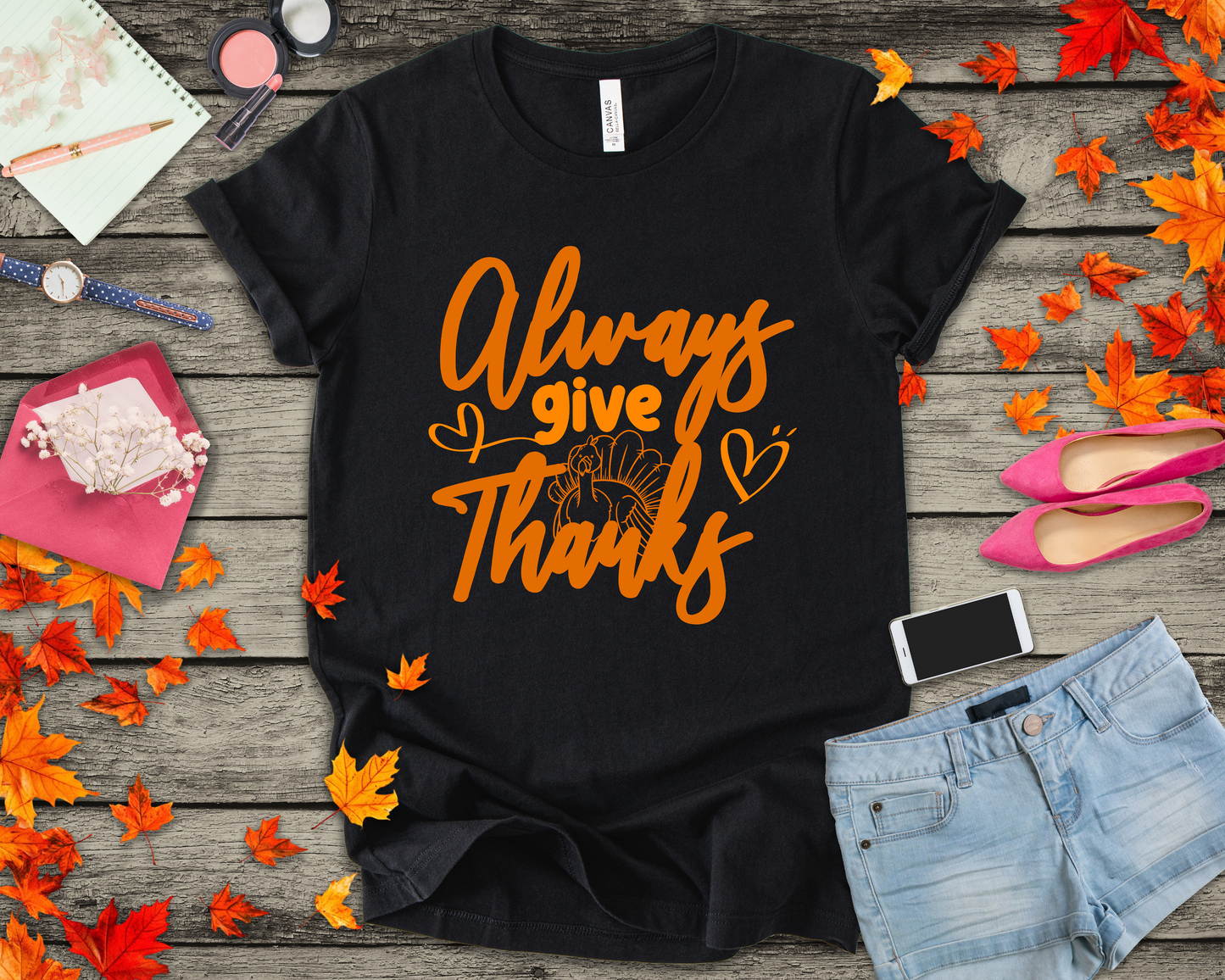 Always Give Thanks Turkey T-Shirt