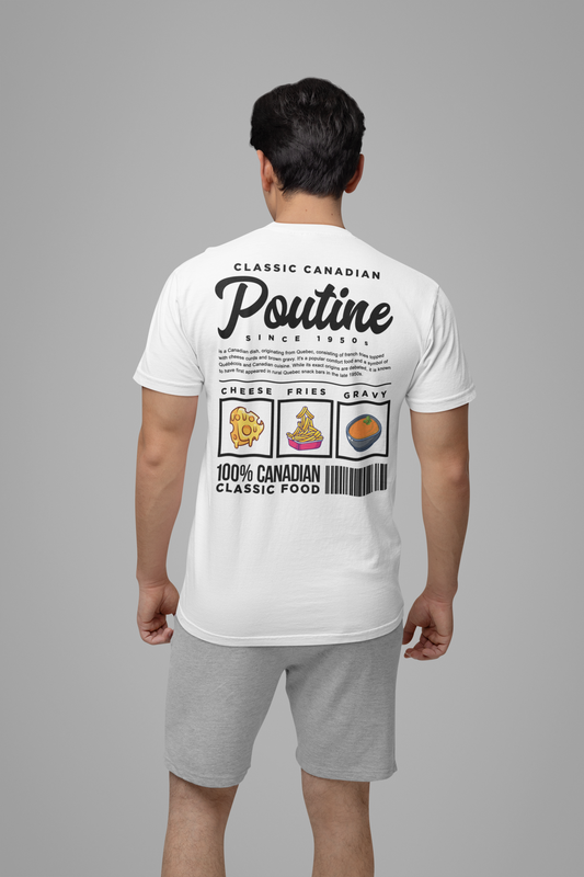 Classic Canadian Poutine T-Shirt – Featuring Traditional Ingredients & Origin Story
