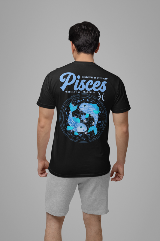 Pisces Kindness Is the Way T-Shirt – Zodiac Wheel Edition