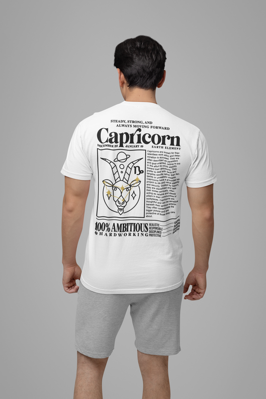 Capricorn Zodiac T-Shirt – Sturdy, Strong and Always Moving Forward Earth Element