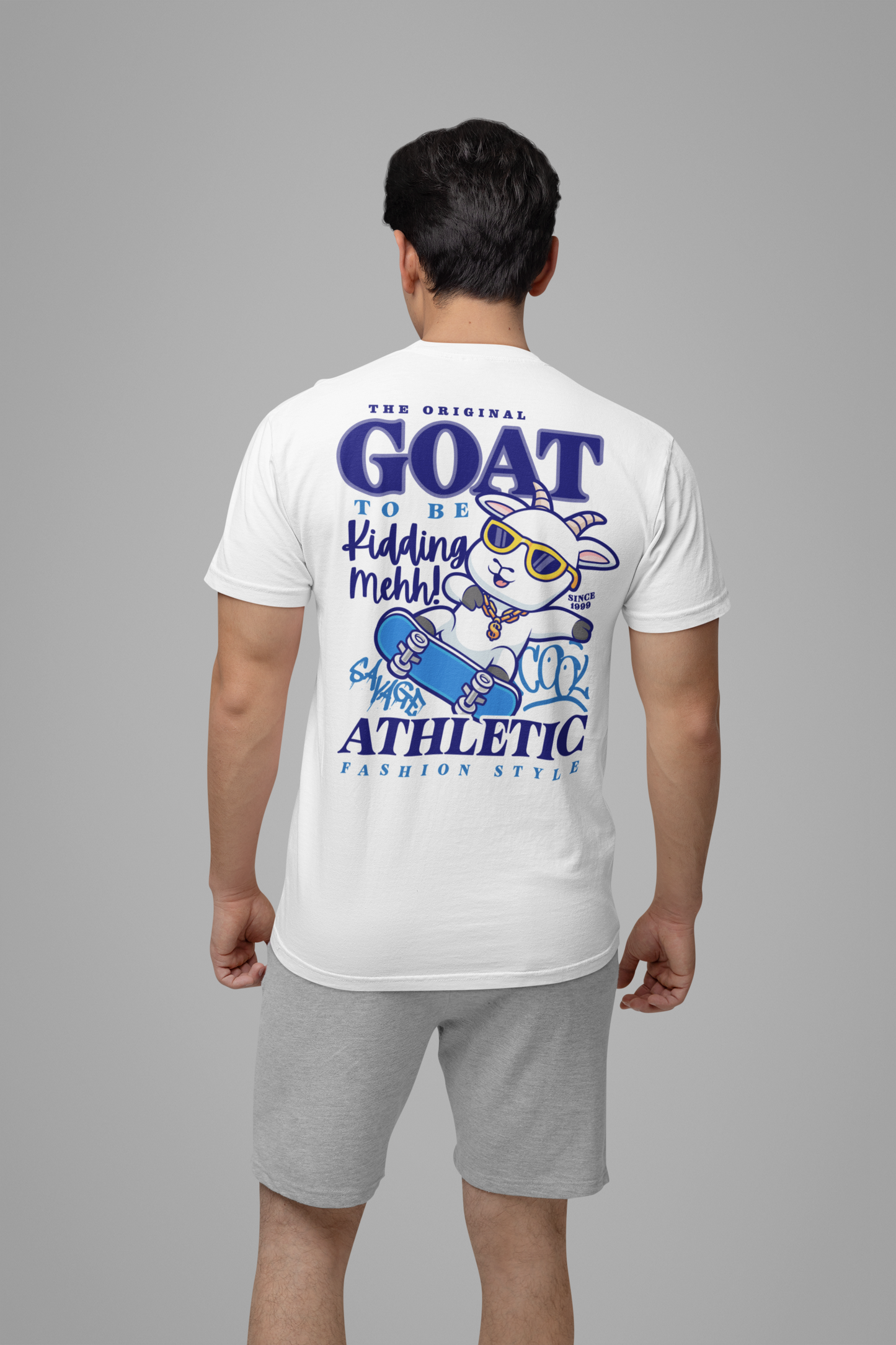 The Original GOAT to be Kidding Mehh! Skateboarding Goat T-Shirt