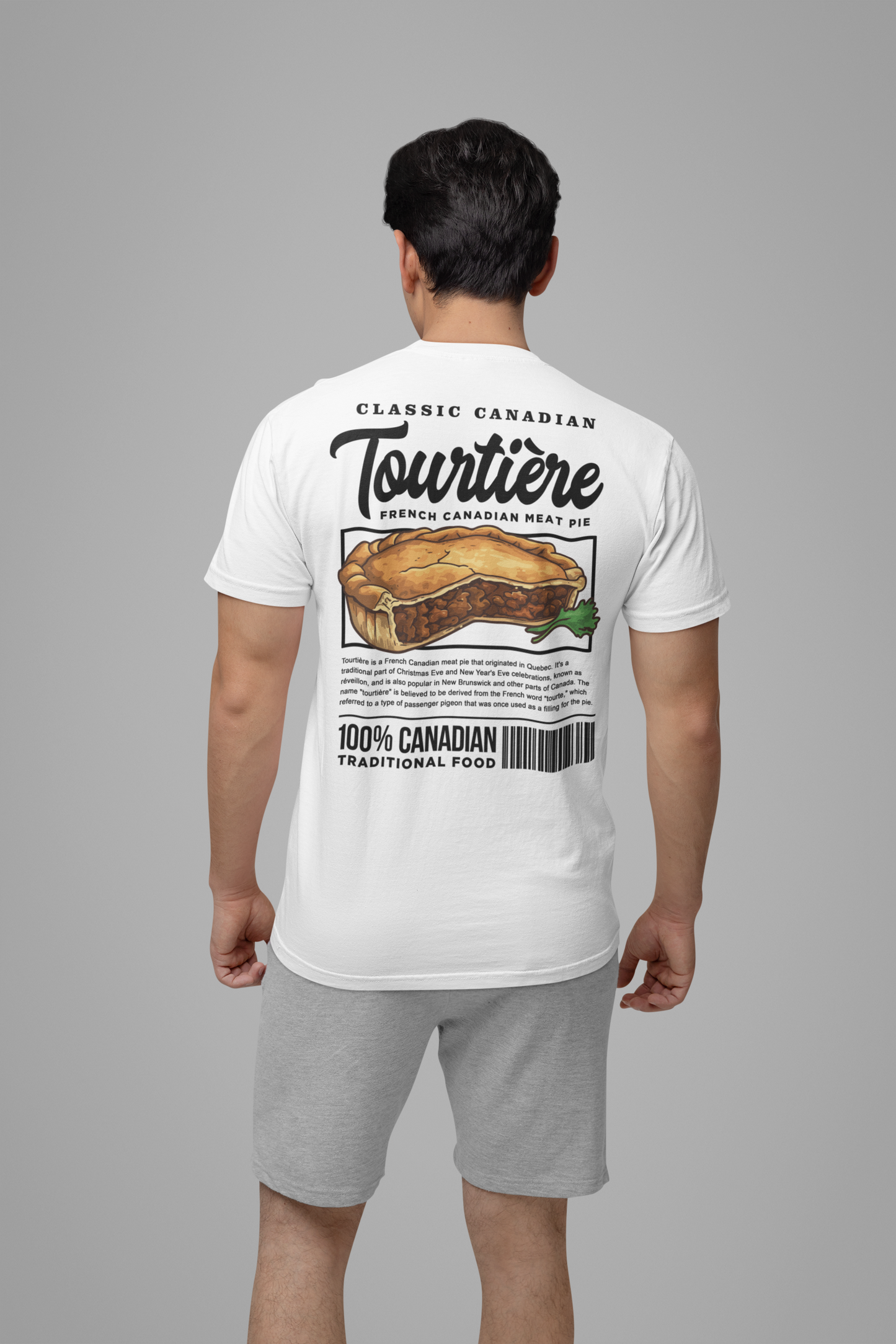 Classic Canadian Tourtiere T-Shirt – Featuring Iconic Ingredients & French Canadian Origins