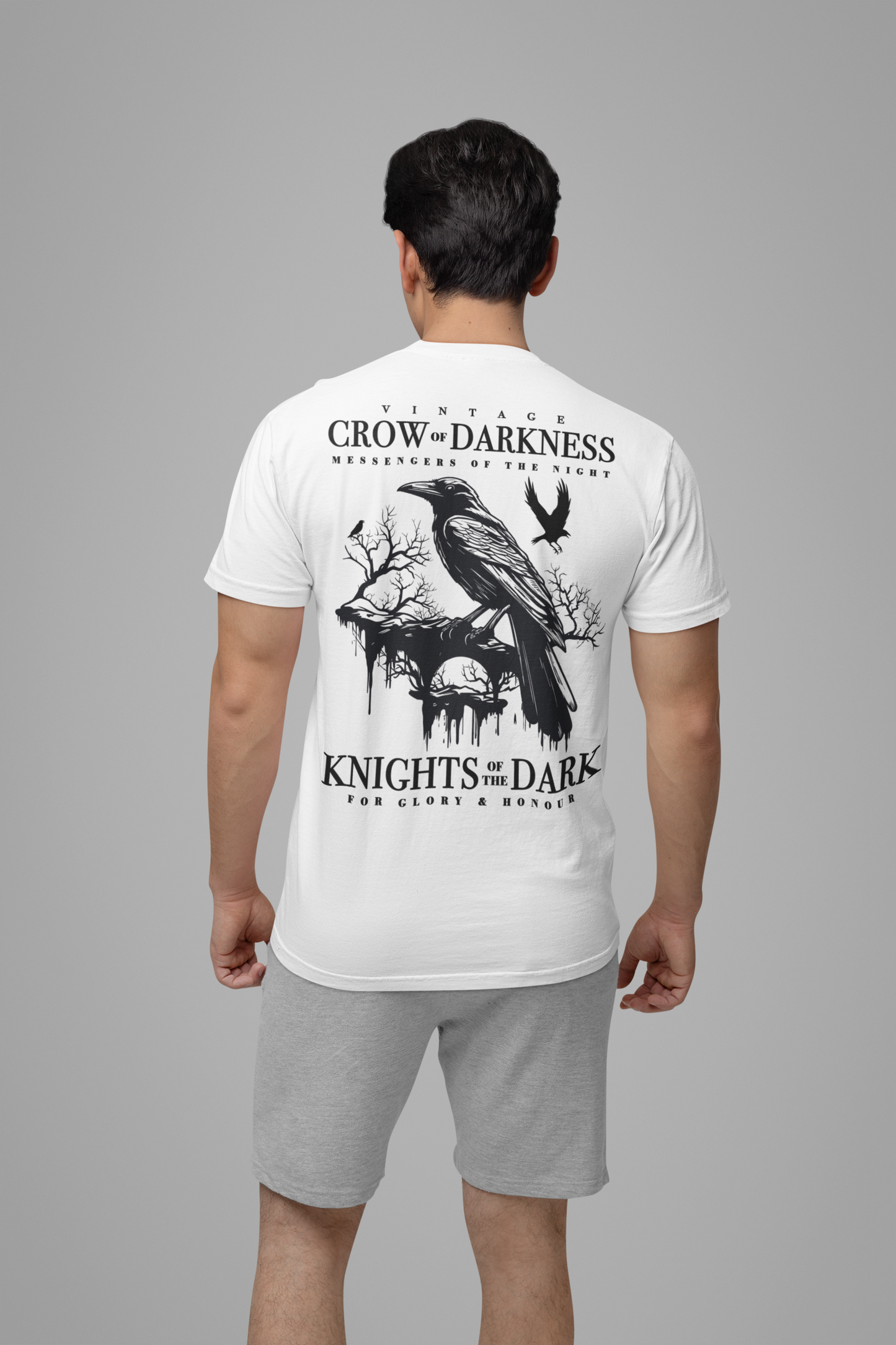 Vintage Crow of Darkness T-Shirt – Night Messenger Graphic