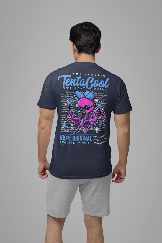 The Classic Tentacool T-Shirt – Purple Robotic Octopus with Mic and Bubbles