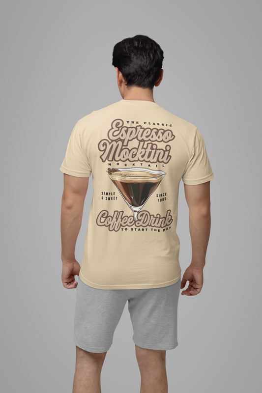 The Classic Espresso Mocktini Mocktail T-Shirt – Featuring Bold Coffee Drink Graphic