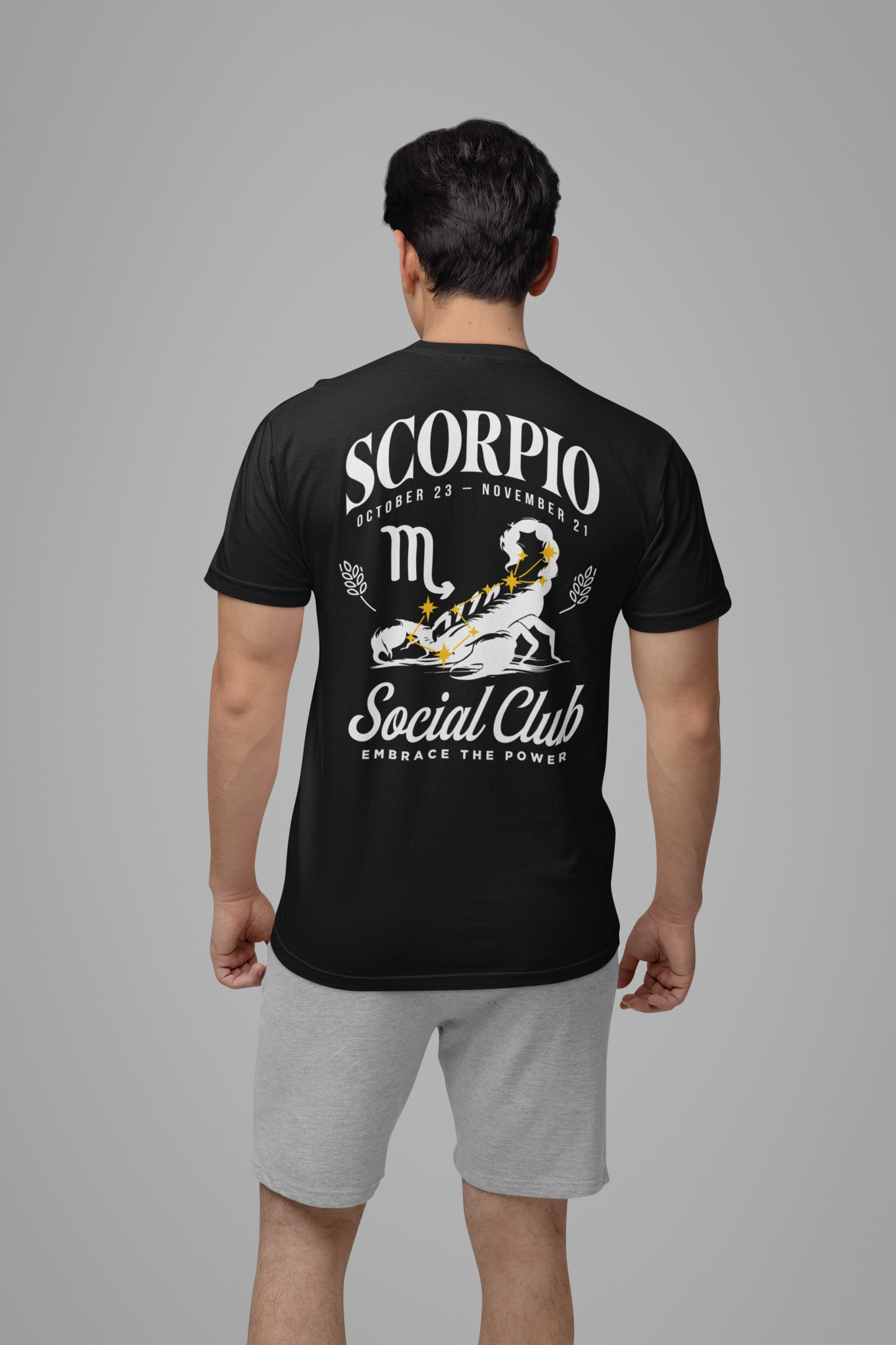 Scorpio Social Club T-Shirt – Scorpion with Zodiac Constellation Graphic