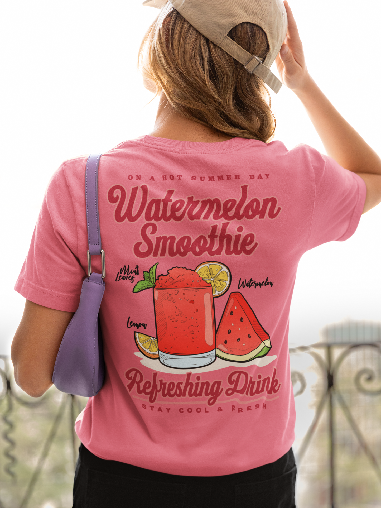Watermelon Smoothie T-Shirt – Refreshing Summer Drink Graphic