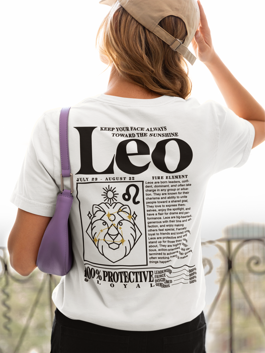 Leo Zodiac T-Shirt – Keep Your Face Always Towards the Sunshine Fire Element