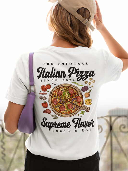 The Original Italian Pizza T-Shirt – Supreme Flavor with Classic Ingredients Graphic