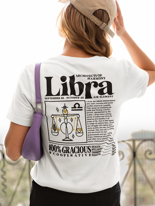 Libra Zodiac T-Shirt – Architects of Harmony Air Element