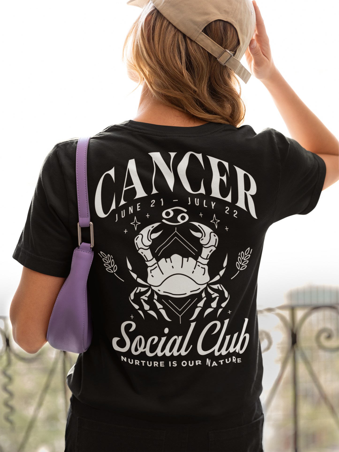Cancer Social Club T-Shirt – Nurture Is Our Nature Zodiac Design