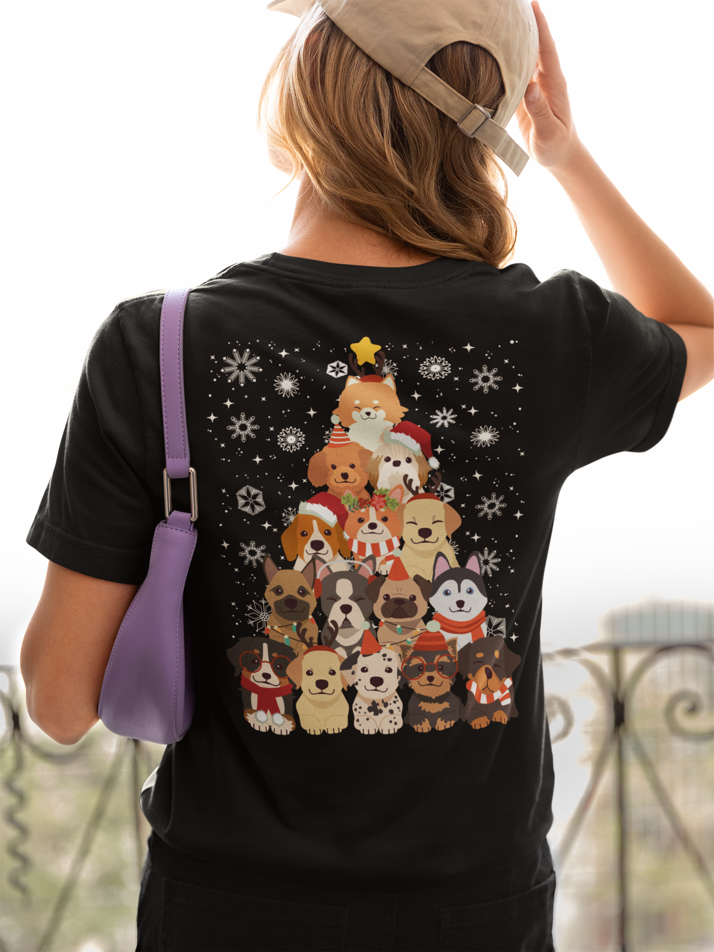 Christmas Dogs Puppy Tree T-Shirt