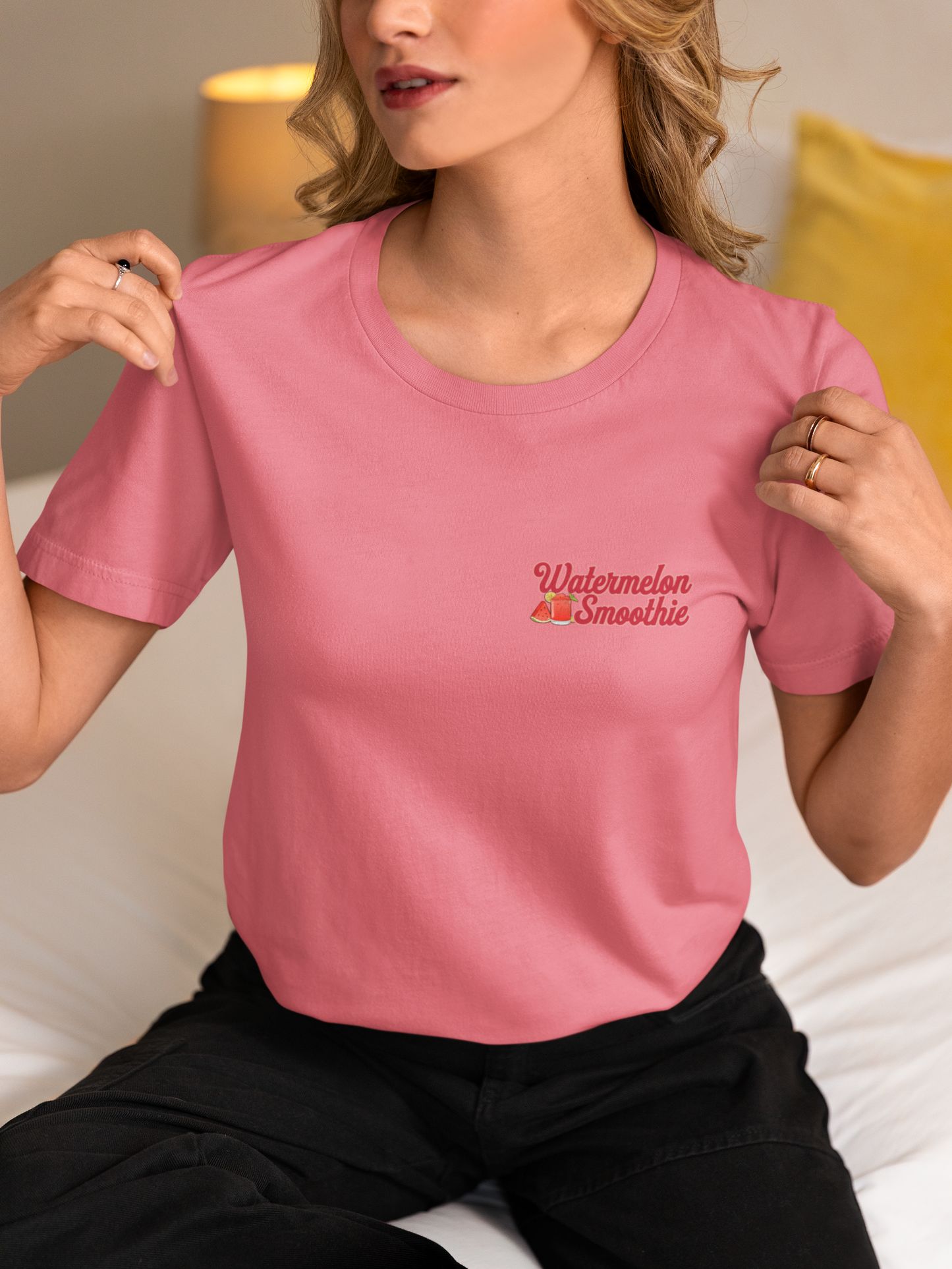 Watermelon Smoothie T-Shirt – Refreshing Summer Drink Graphic