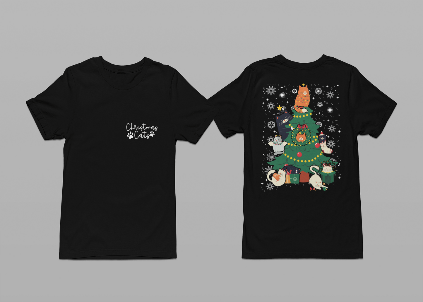 Christmas Cats Holiday Tree T-Shirt