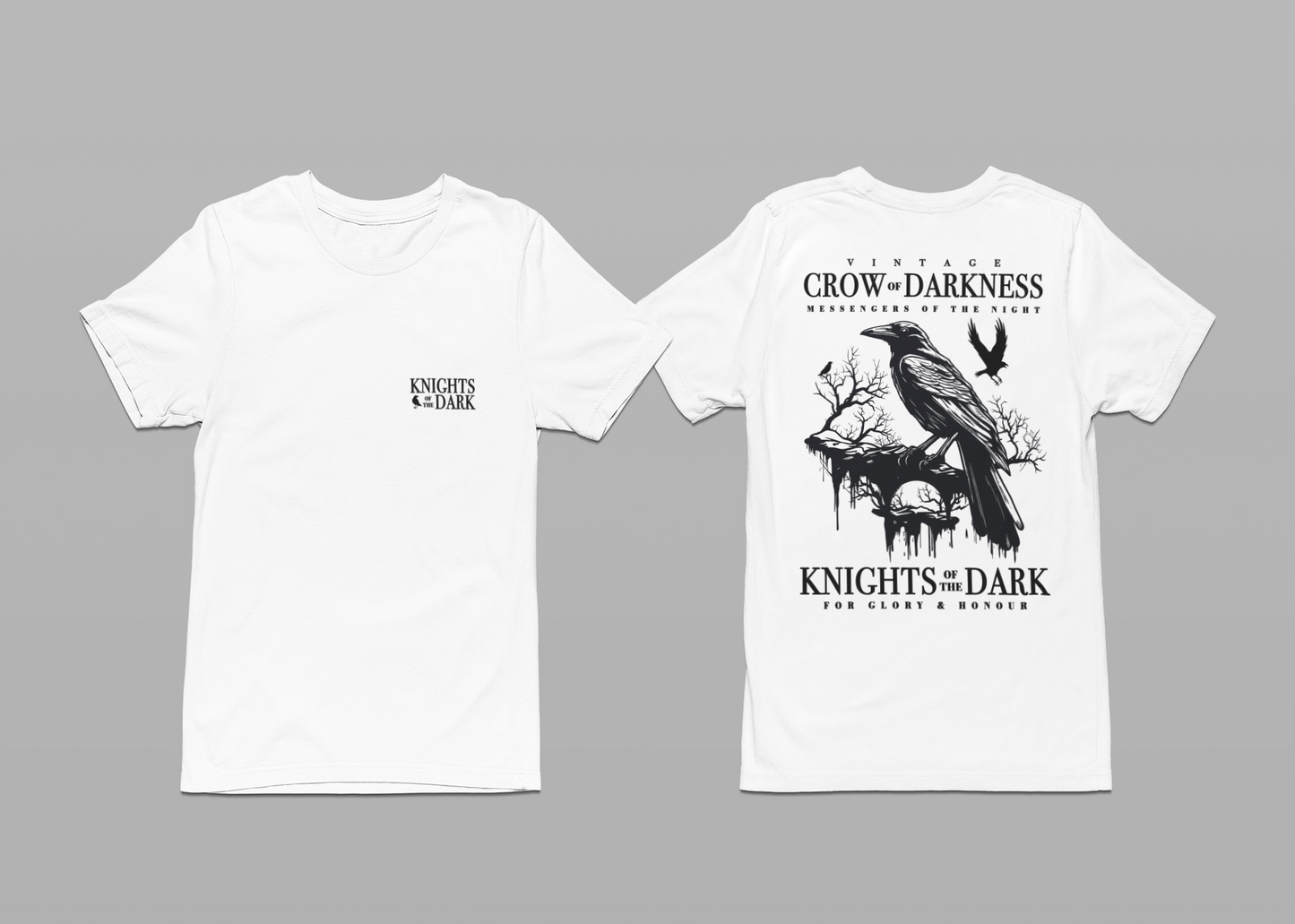 Vintage Crow of Darkness T-Shirt – Night Messenger Graphic