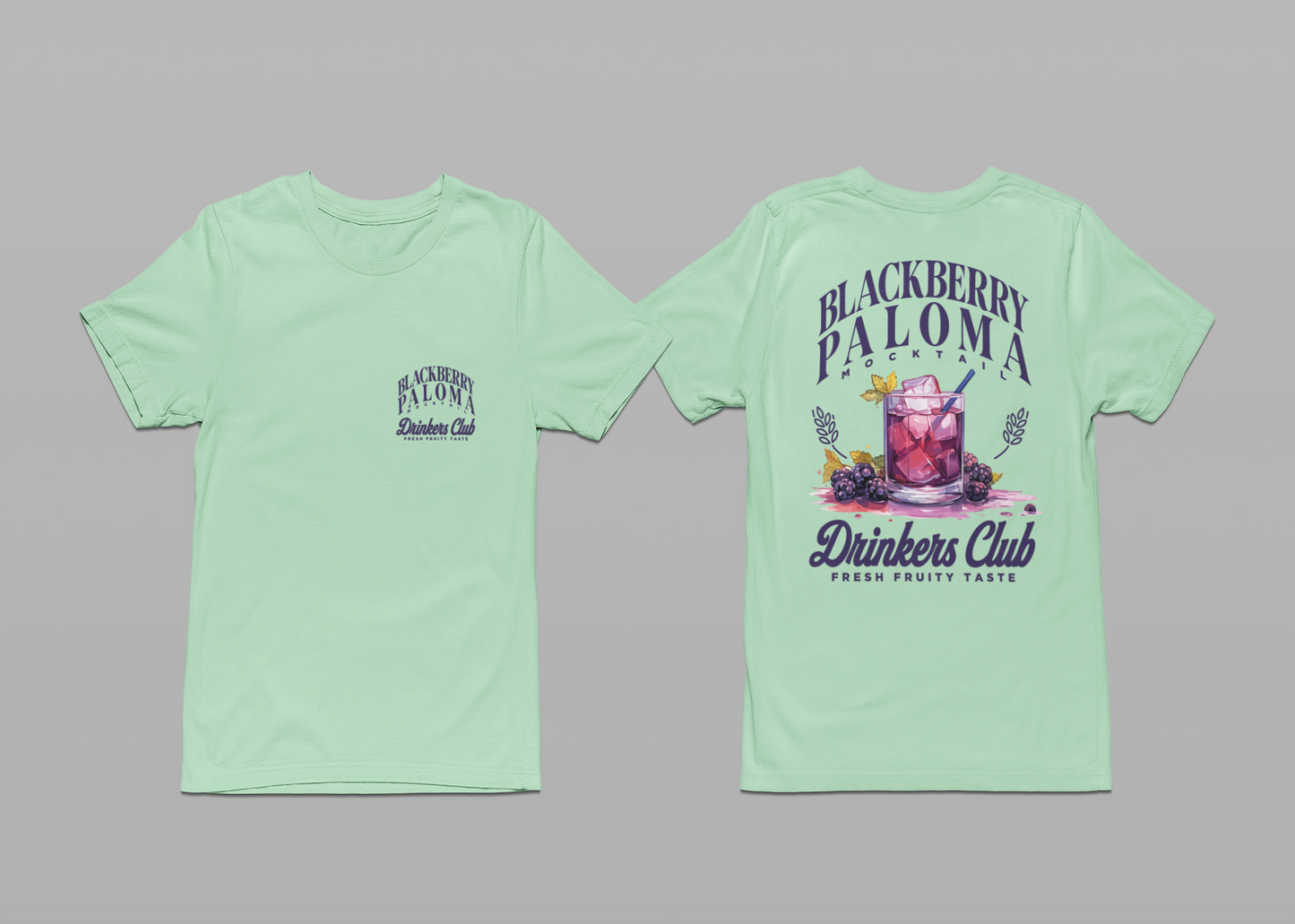 Blackberry Paloma Mocktail Drinkers Club Tshirt – Fresh Fruity Taste