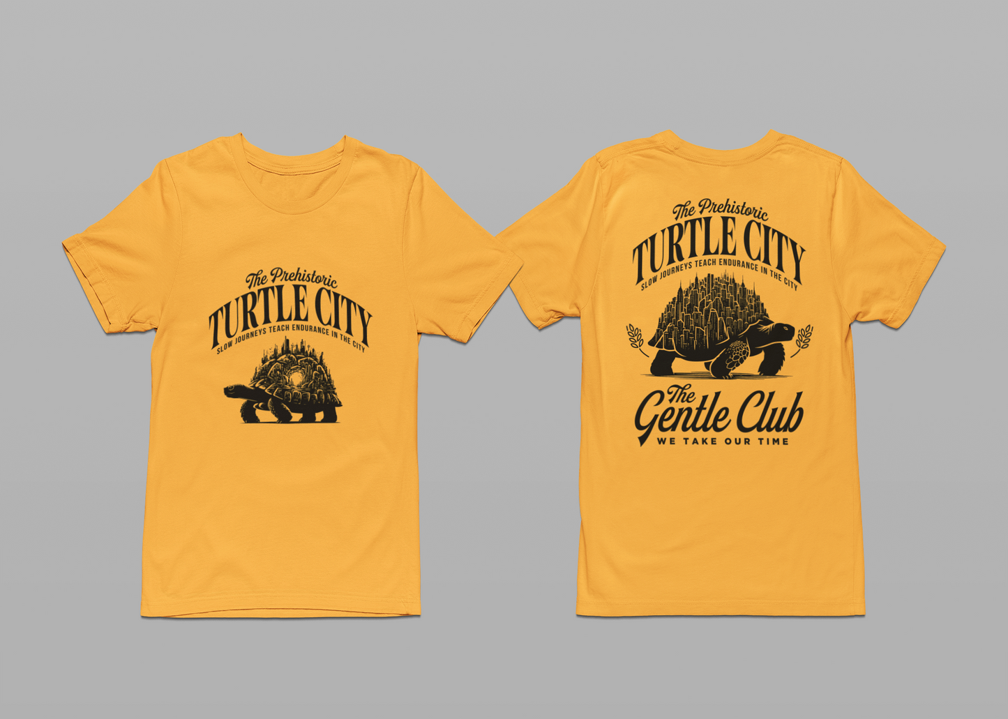 The Prehistoric Turtle City Tshirt – Slow Journeys Teach Endurance