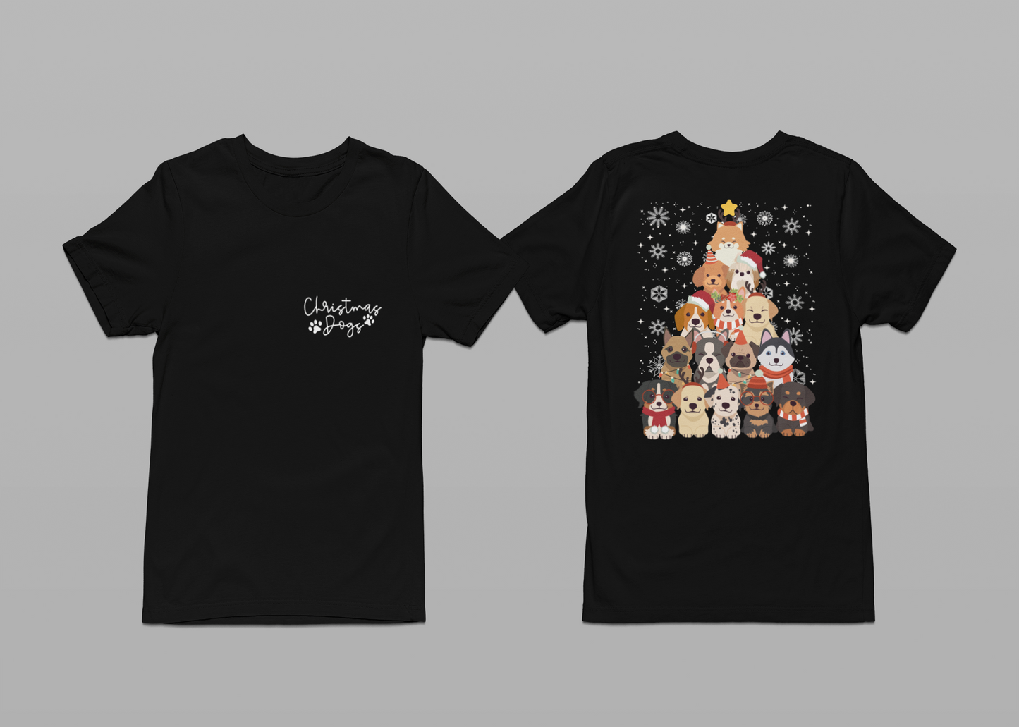 Christmas Dogs Puppy Tree T-Shirt