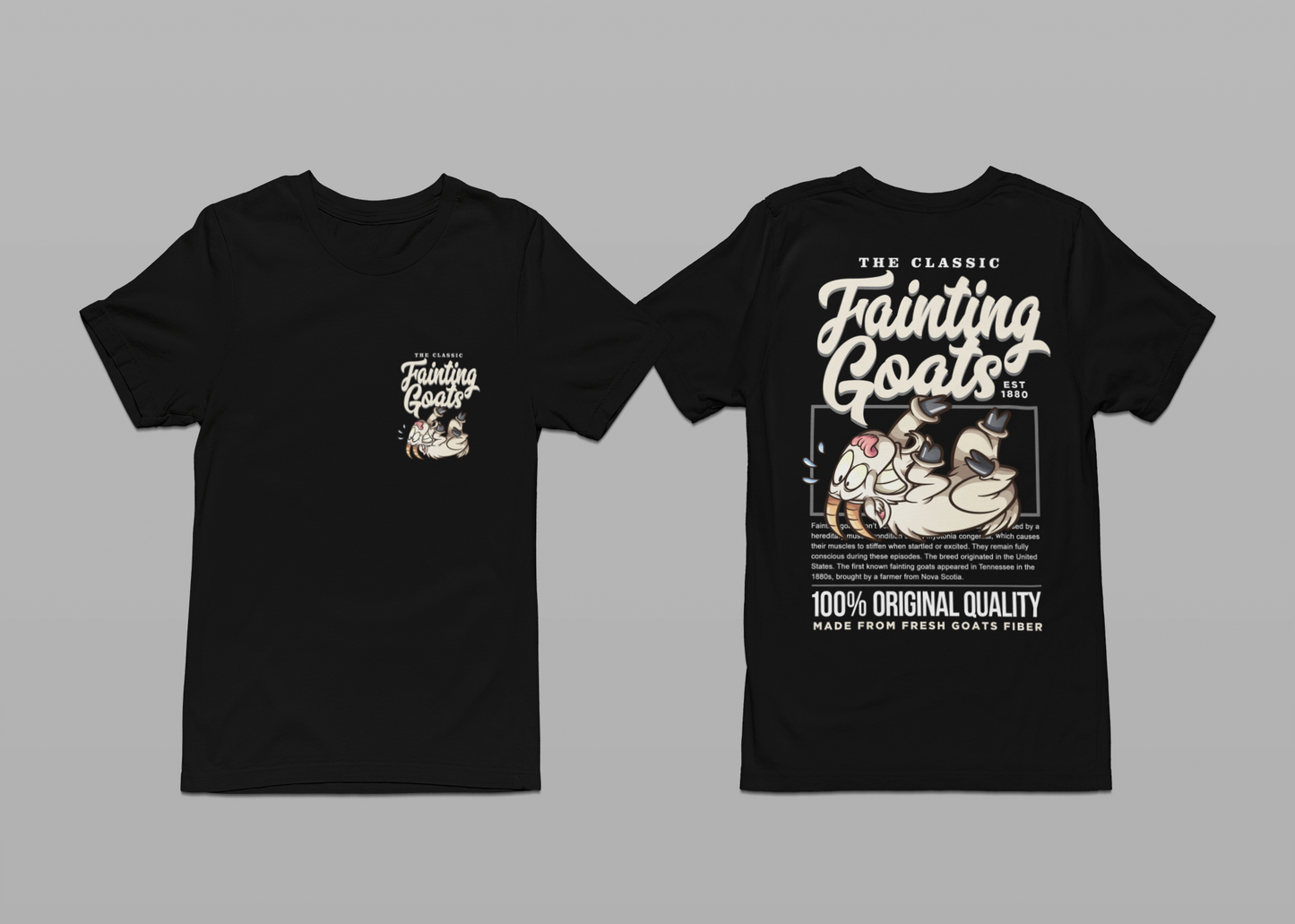 The Classic Fainting Goats Funny T-Shirt
