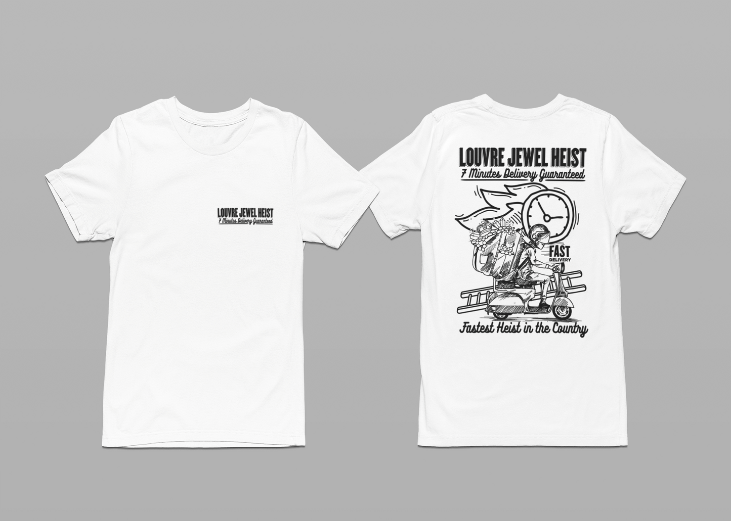Louvre Jewel Heist – 7 Minutes Delivery Guaranteed T-Shirt