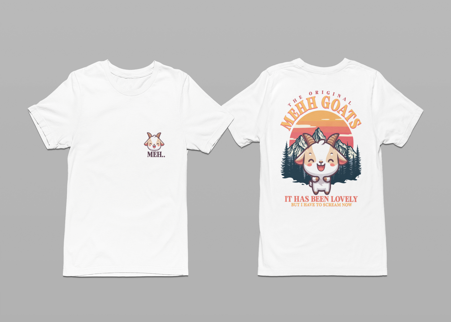 The Original MEHH GOATS Happy Laughing Goat T-Shirt