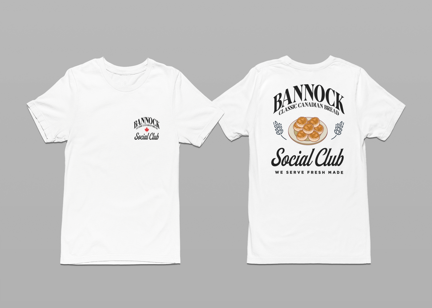 Bannock Classic Canadian Bread T-Shirt – Featuring Traditional Bread Graphic