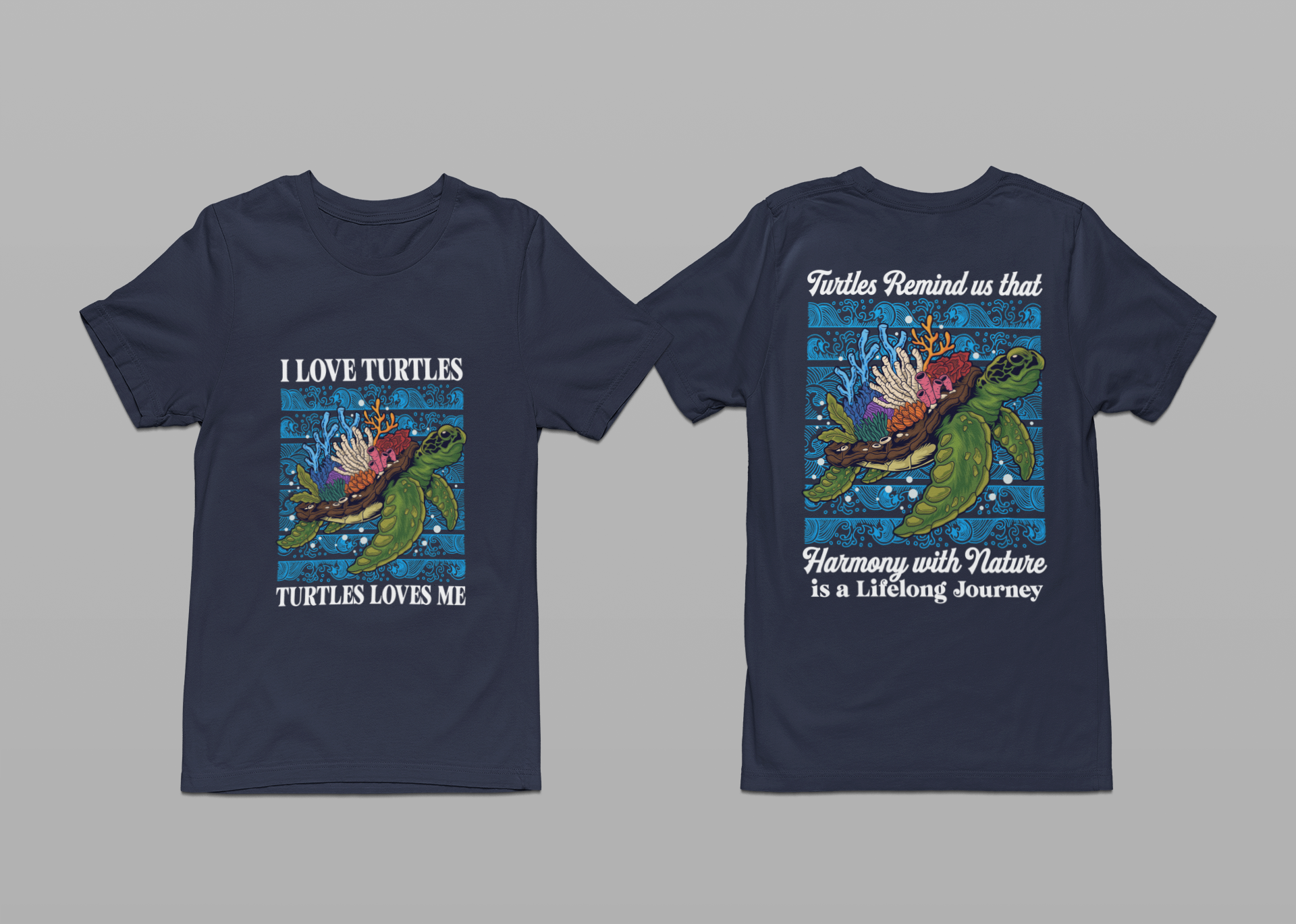 Harmony with Nature Turtle Tshirt – A Lifelong Journey