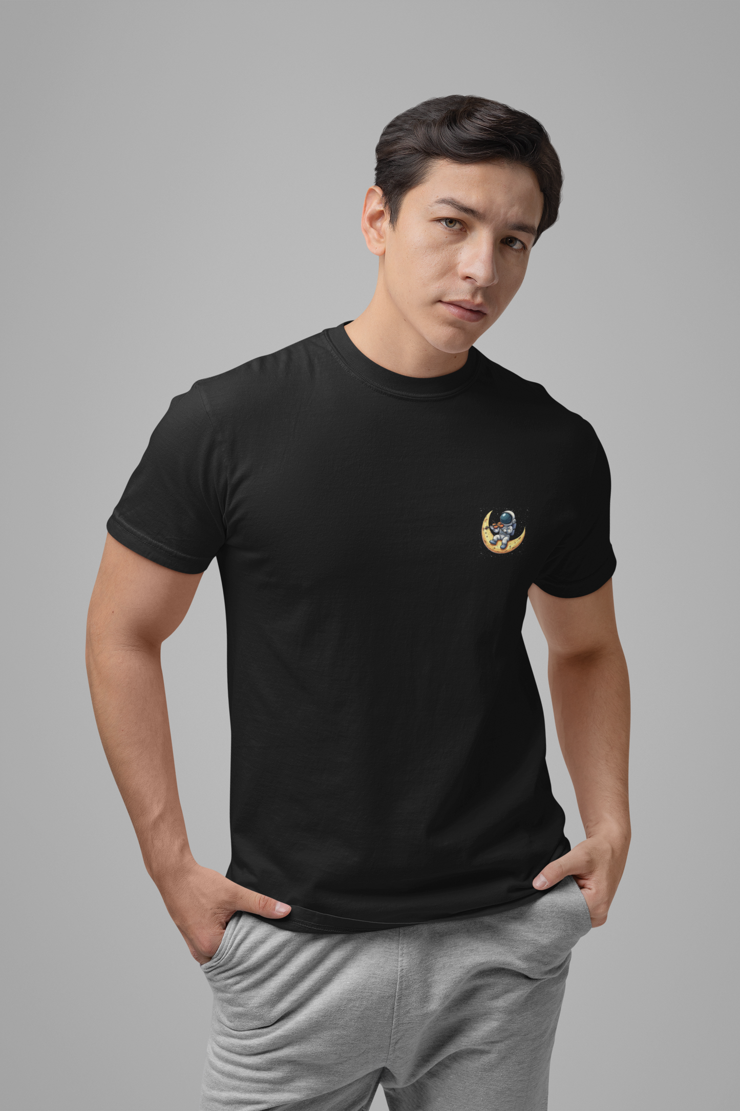 Zero Gravity Infinite Melody T-Shirt – Astronaut Violinist on Crescent Moon