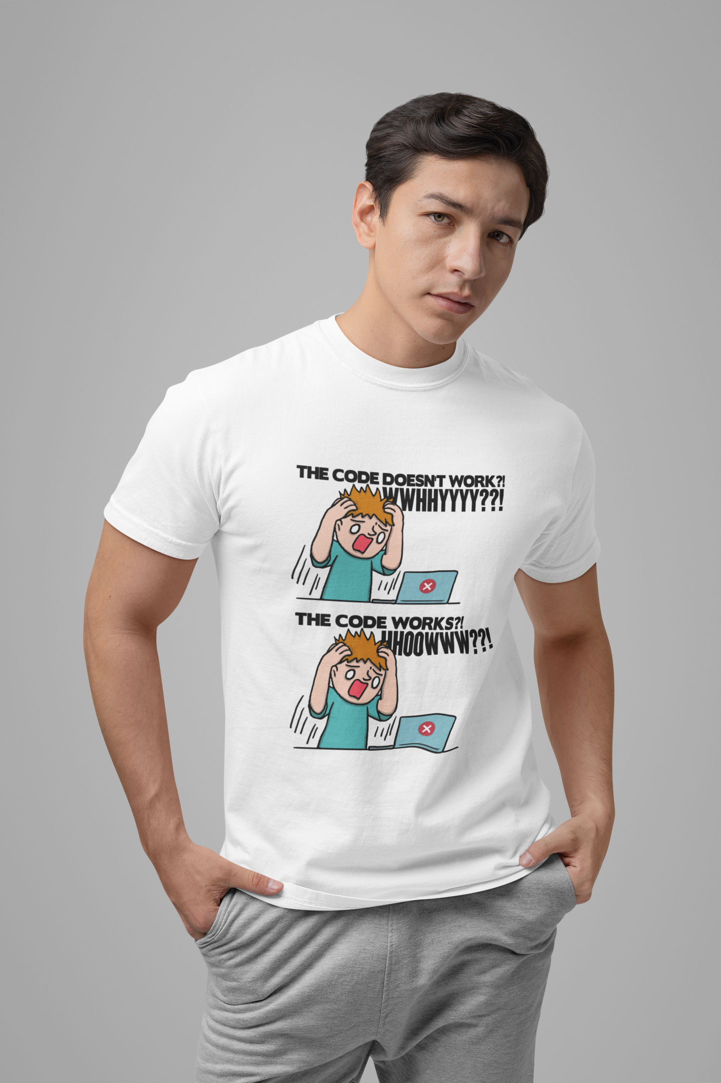 Code Works Confusion Funny Programmer T-Shirt