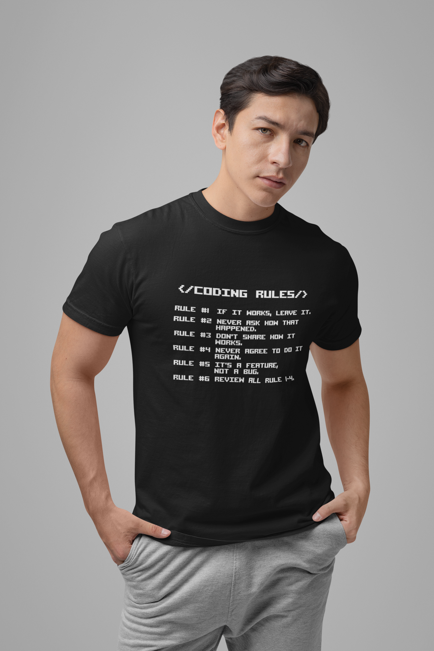 Coding RULES Funny MS-DOS Prompt T-Shirt
