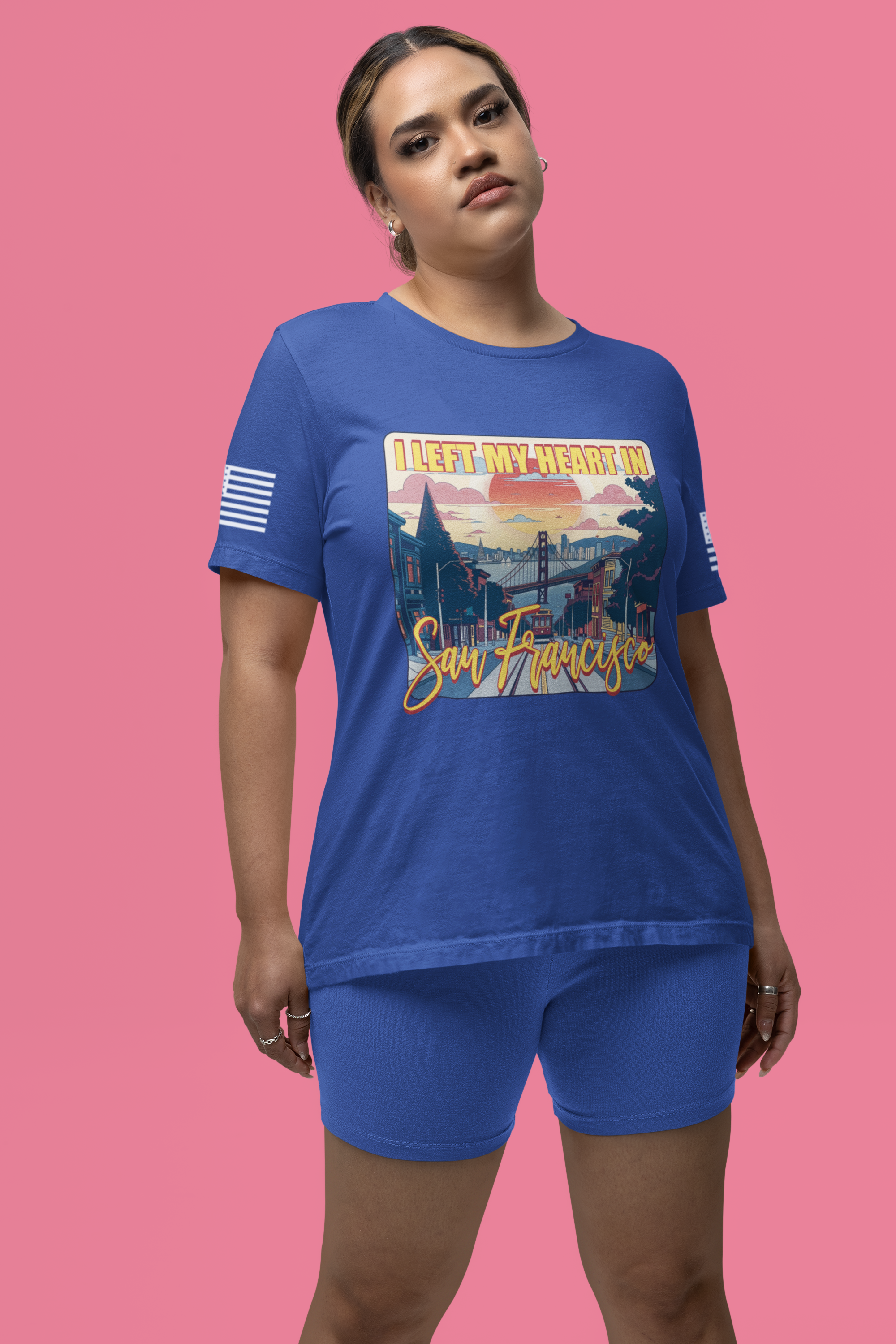I Left My Heart in San Francisco T-Shirt – Retro Golden Gate Bridge & Cable Car Graphic Tee | SF Souvenir Shirt