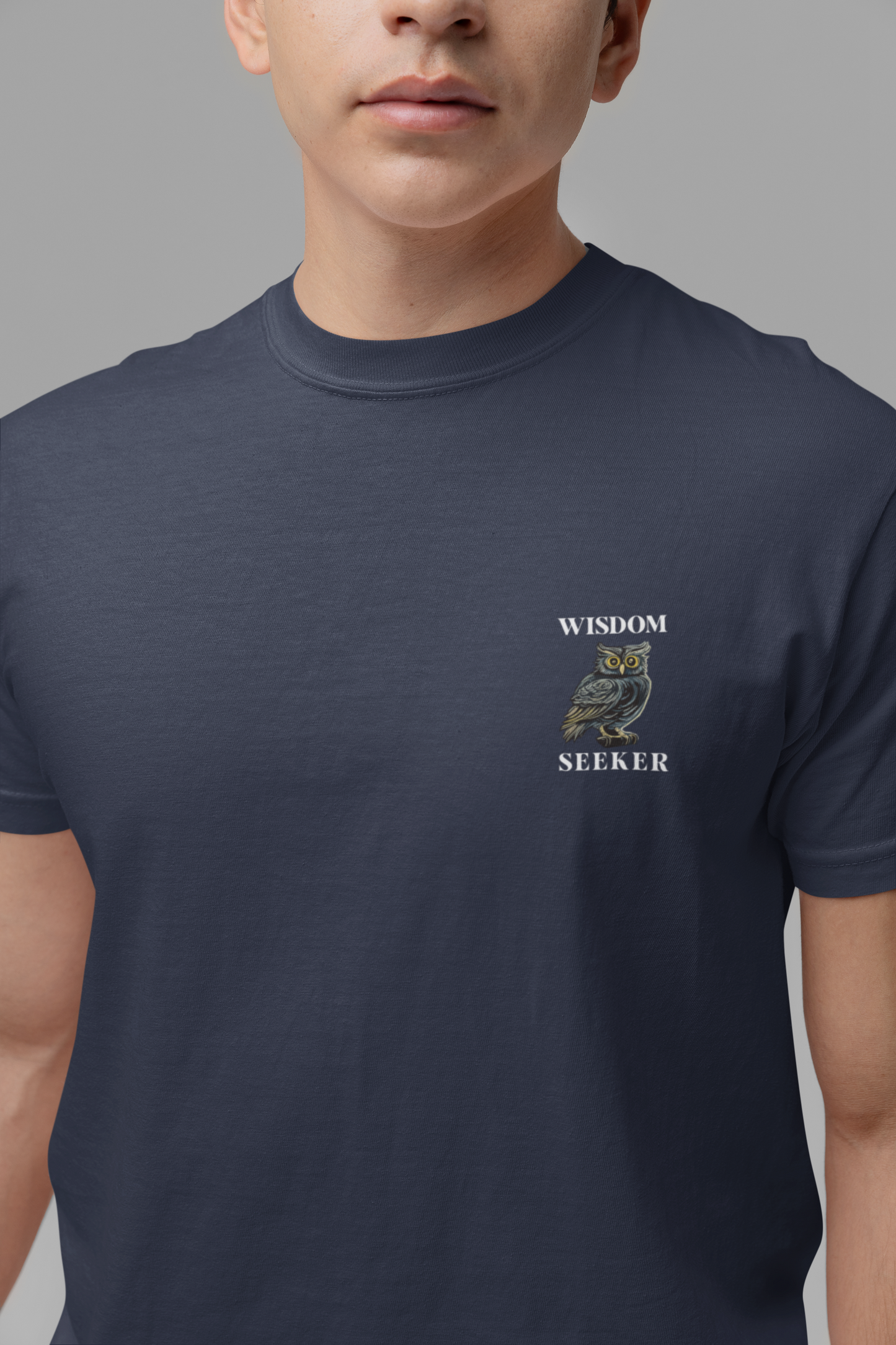 Wisdom Awakens After Dark T-Shirt – Night Owl and Moonlit Tree Graphic