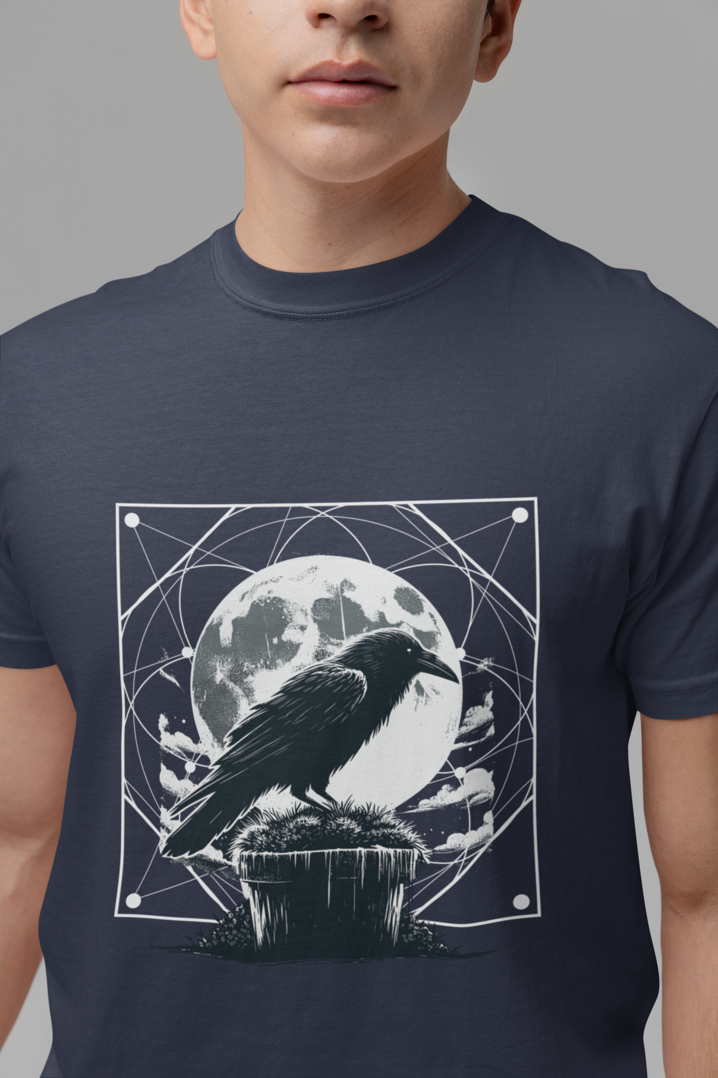 Moonlit Crow Purple Night T-Shirt