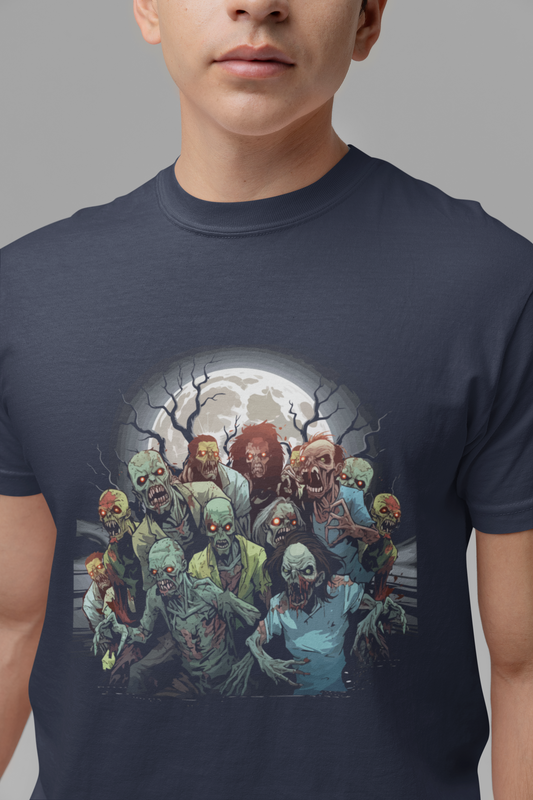 Zombie Horde vs Eldritch Monster Horror T-Shirt