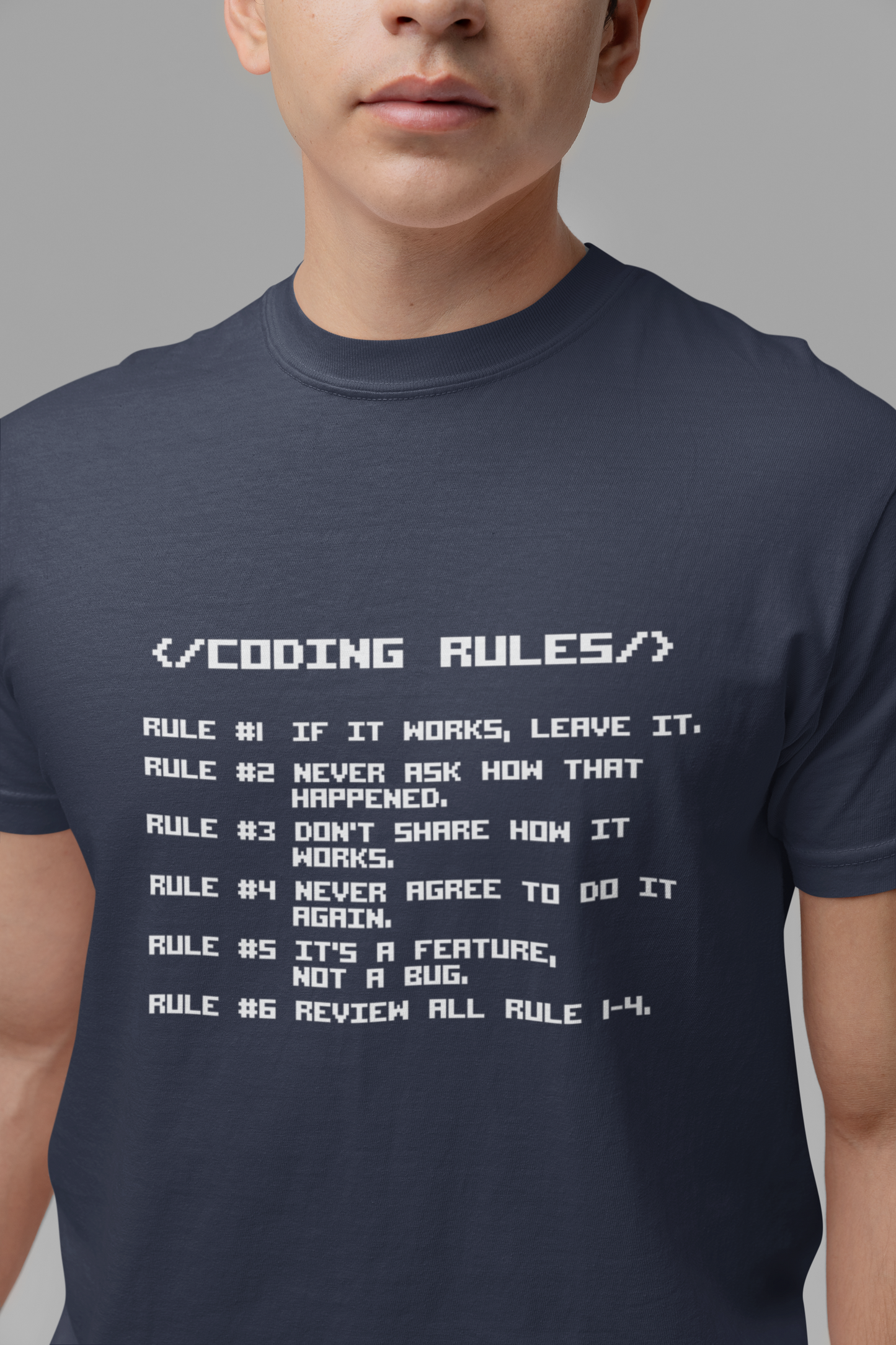 Coding RULES Funny MS-DOS Prompt T-Shirt