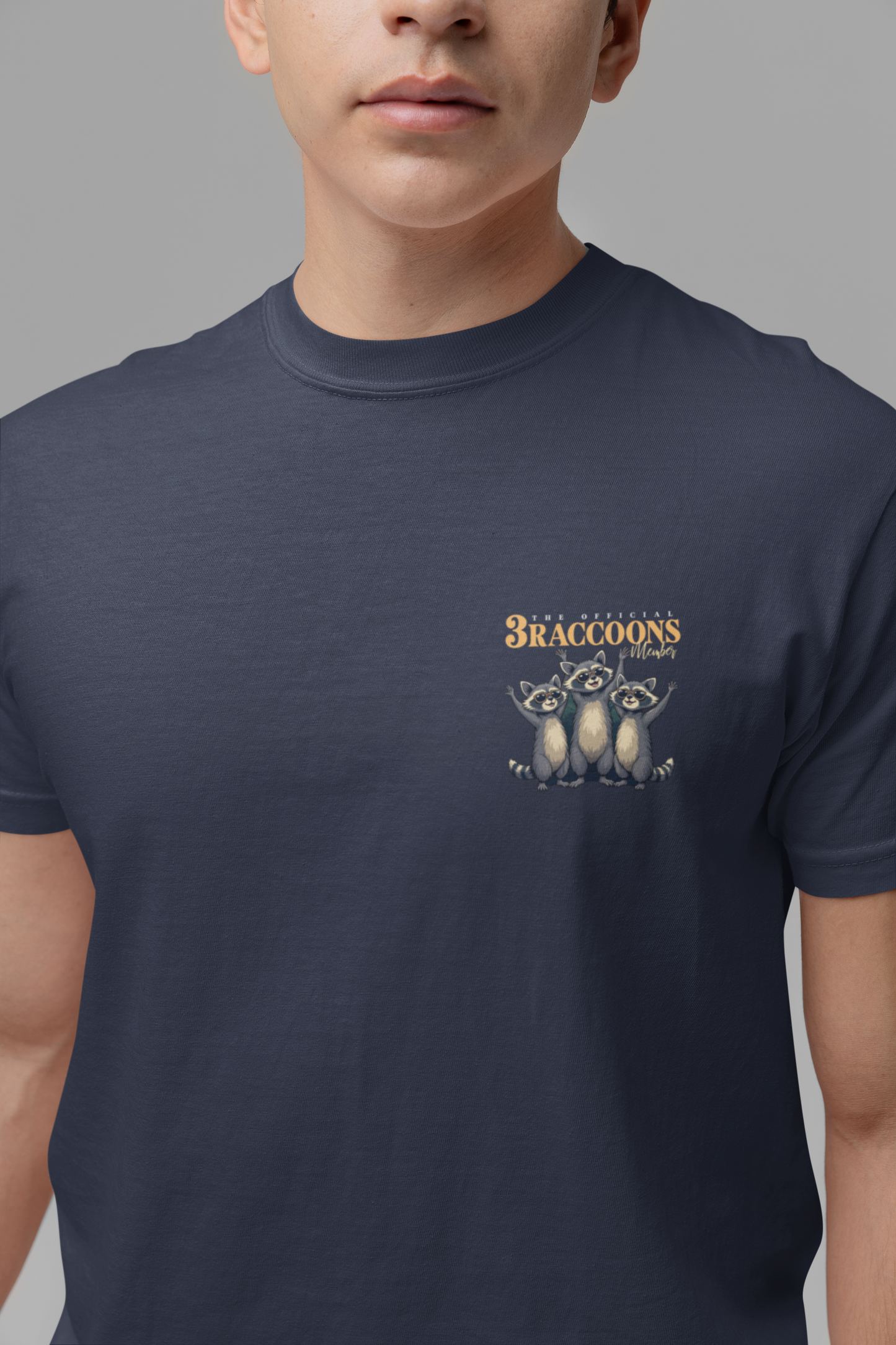 The Classic 3 Raccoon Members T-Shirt – Moonlight Racoon Adventure Graphic