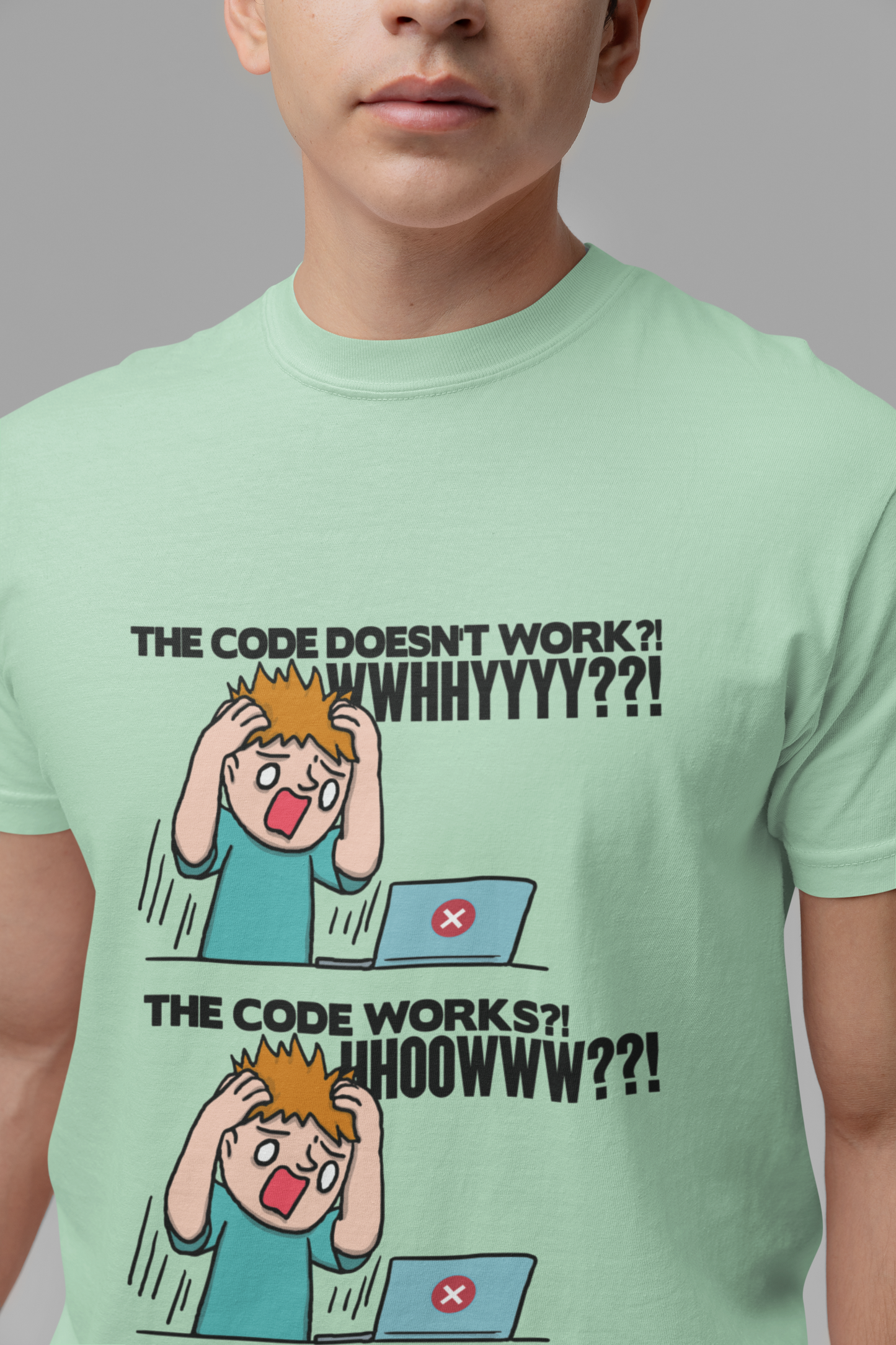 Code Works Confusion Funny Programmer T-Shirt