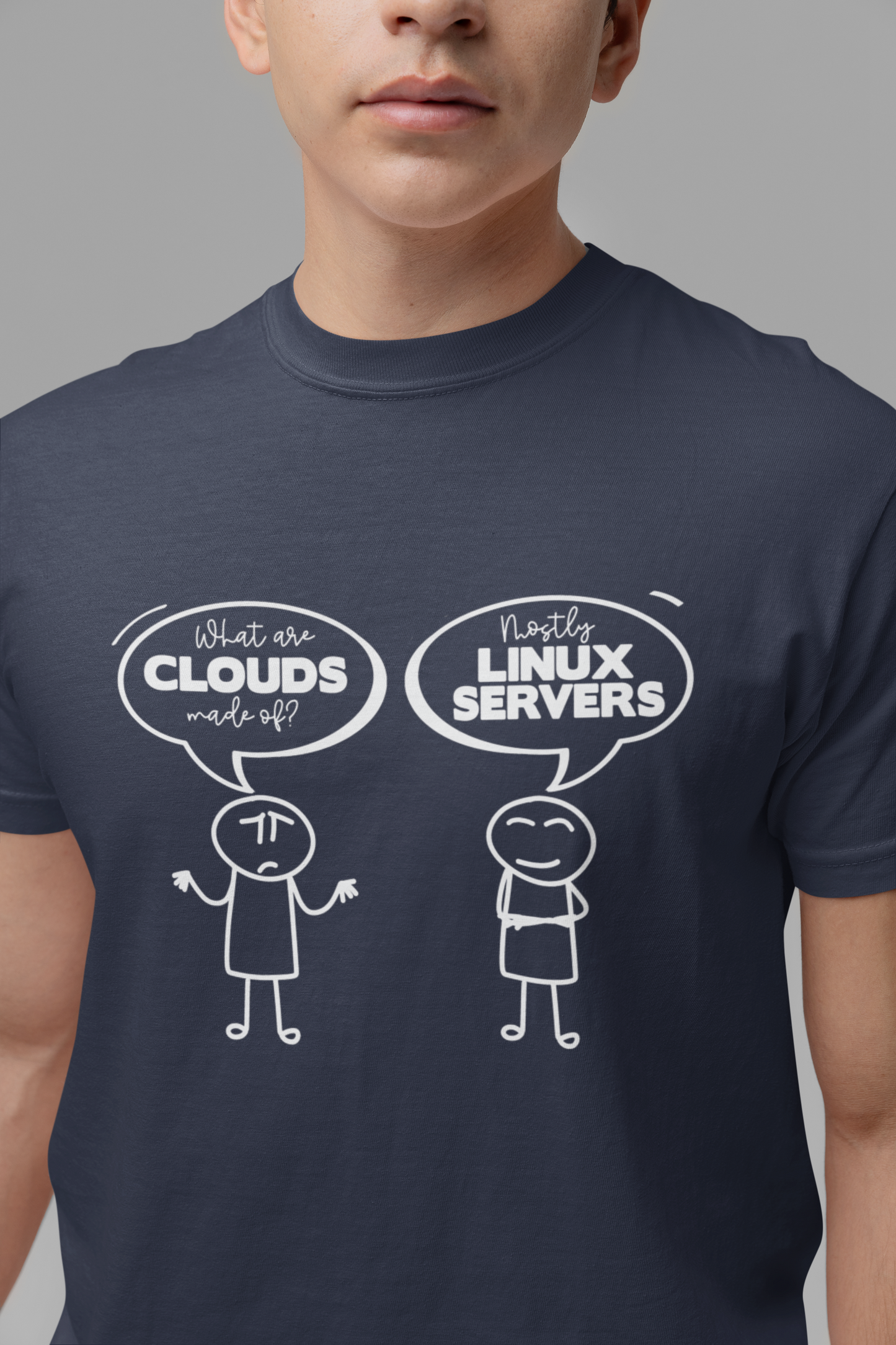Mostly Linux Servers Funny Cloud T-Shirt