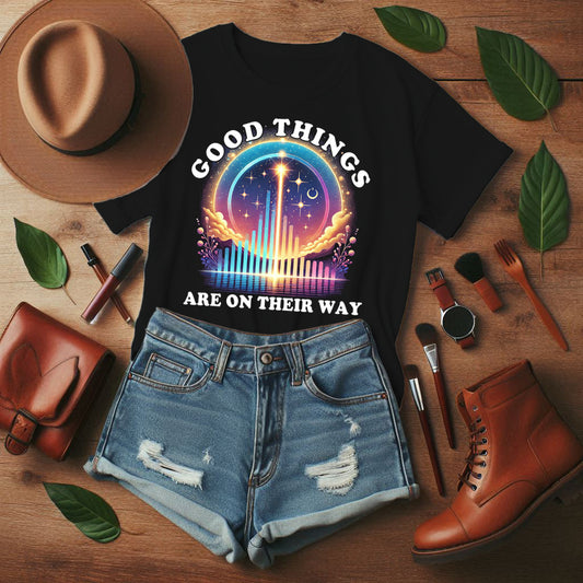 Good Things Are On their Way, Spiritual Manifesting T Shirt, Positive Energy Shirt, Dream Life Tee