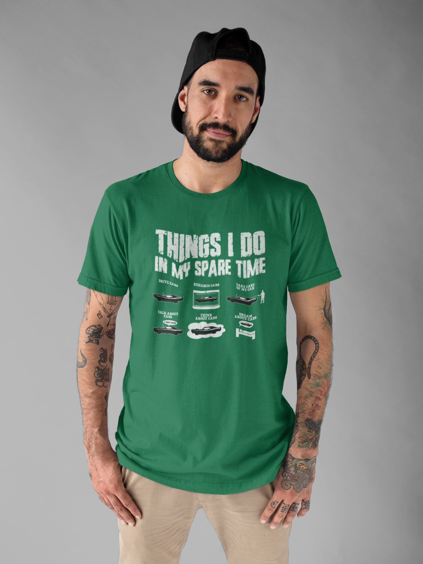 Things I Do In My Spare Time T-Shirt – Funny Car Lover Graphic Tee