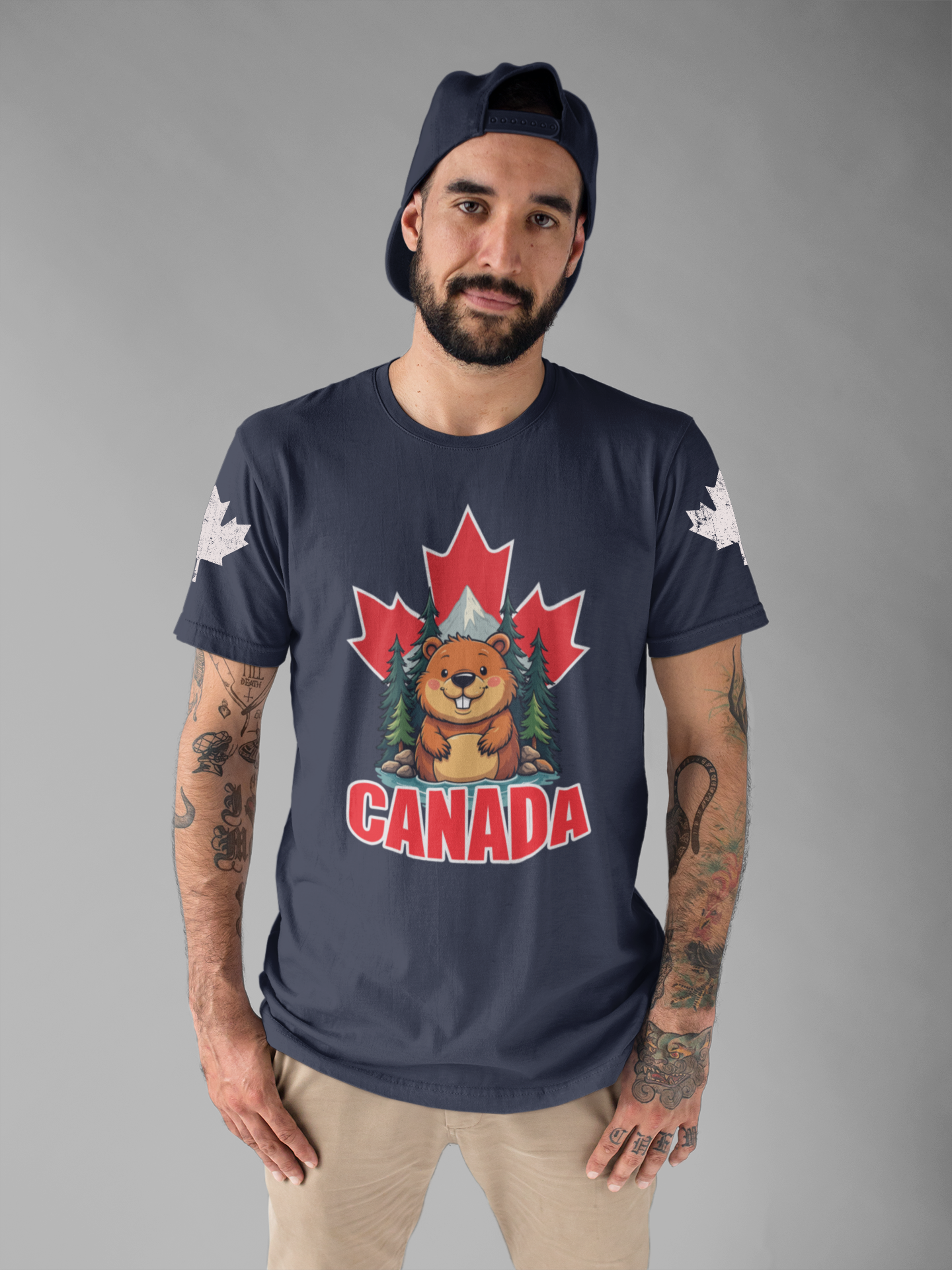 Canada Maple Beaver Cartoon T-Shirt