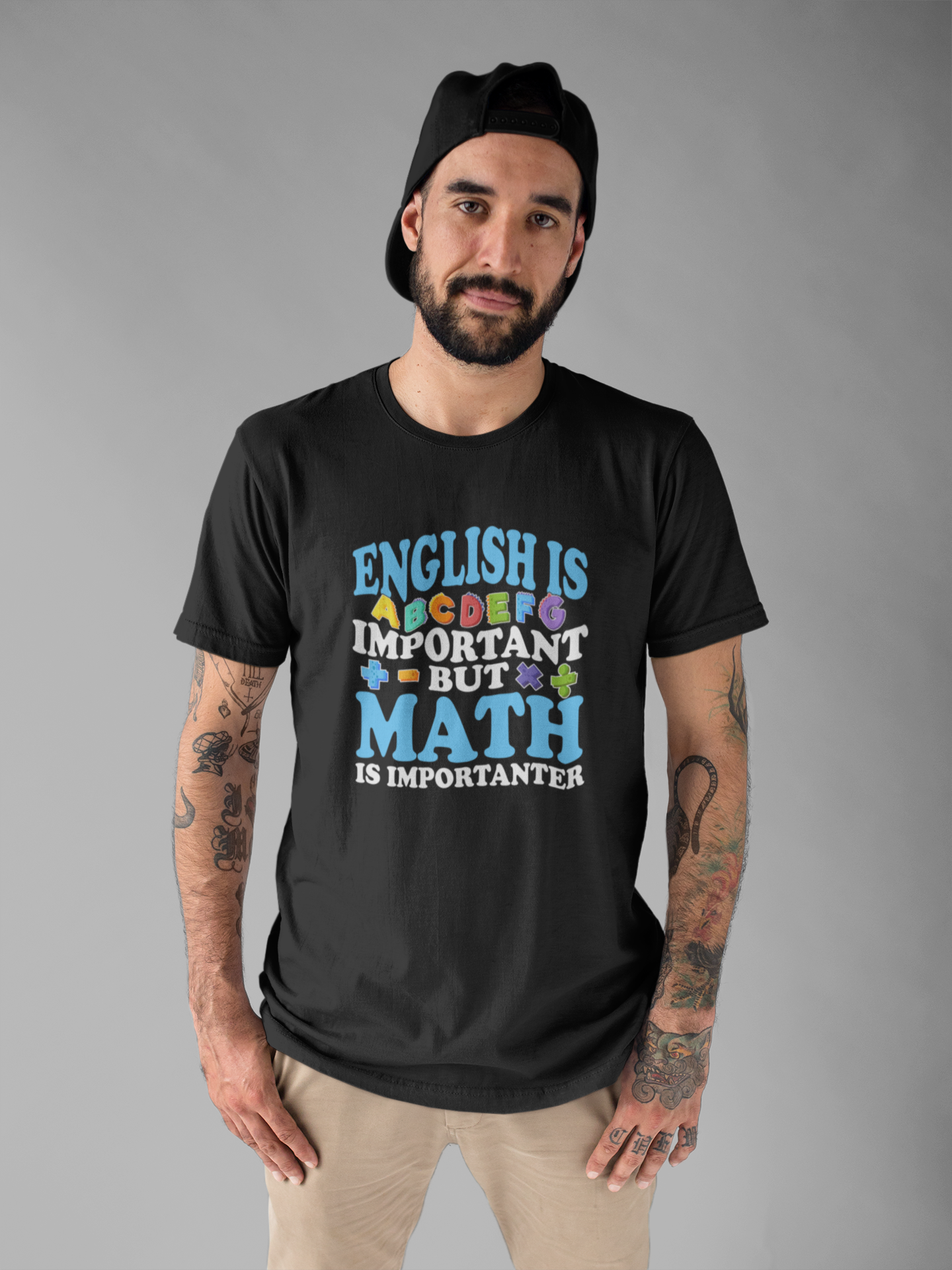 Math and English Joke Tee – Importanter Classroom Humor Shirt