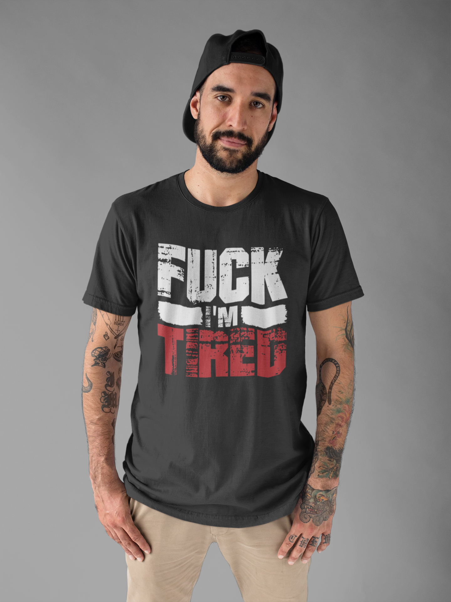 F*** I'm Tired Funny Exhausted Gym Slang FIT T-Shirt