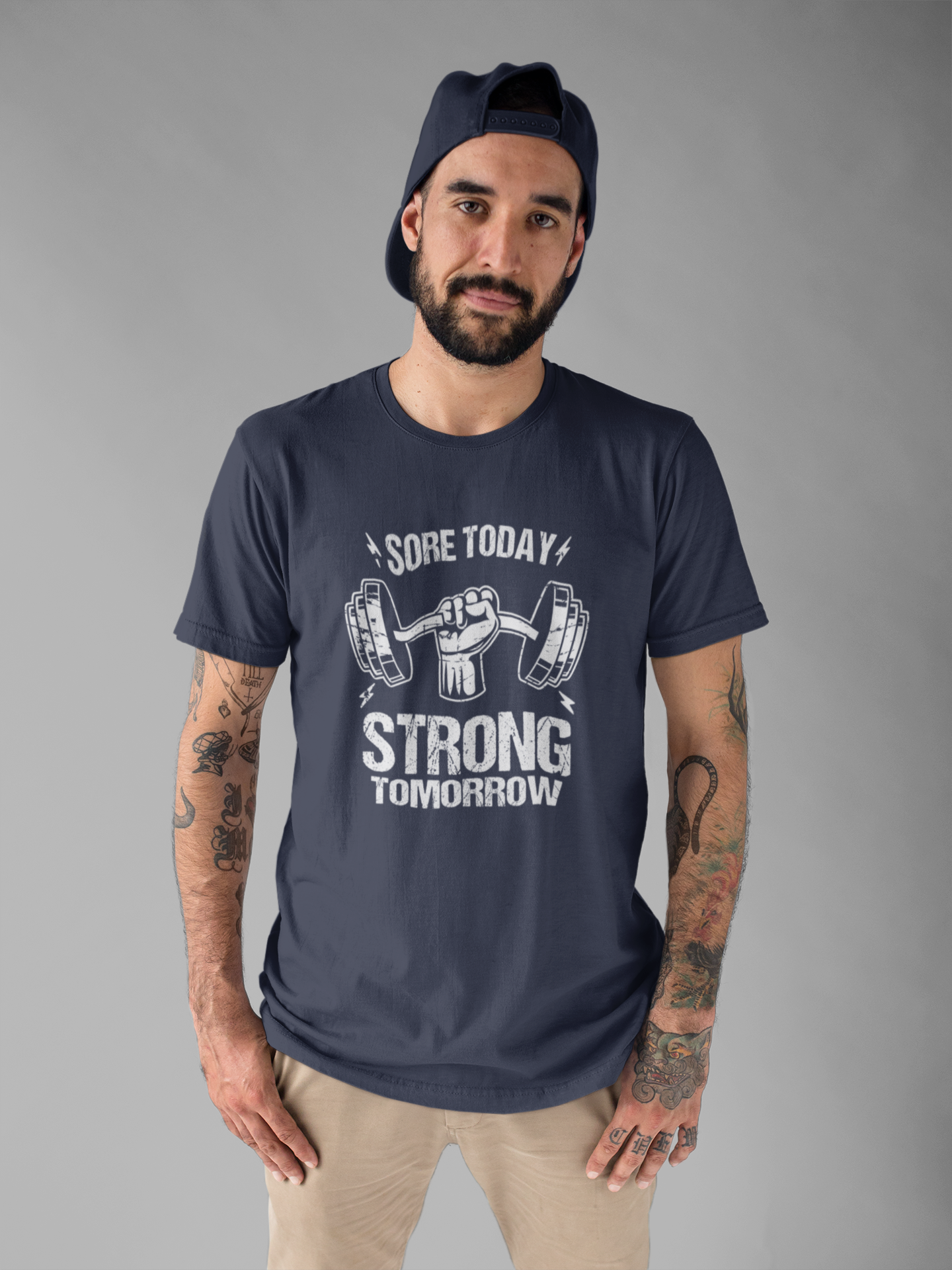 Sore Today Strong Tomorrow Tee, Gym Motivation Shirt, Workout Grind Top, Fitness Progress Graphic, Strength Gift