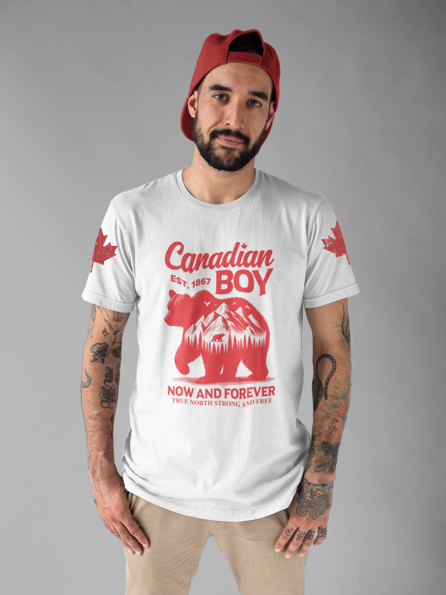 Canadian Boy Wilderness Bear T-Shirt