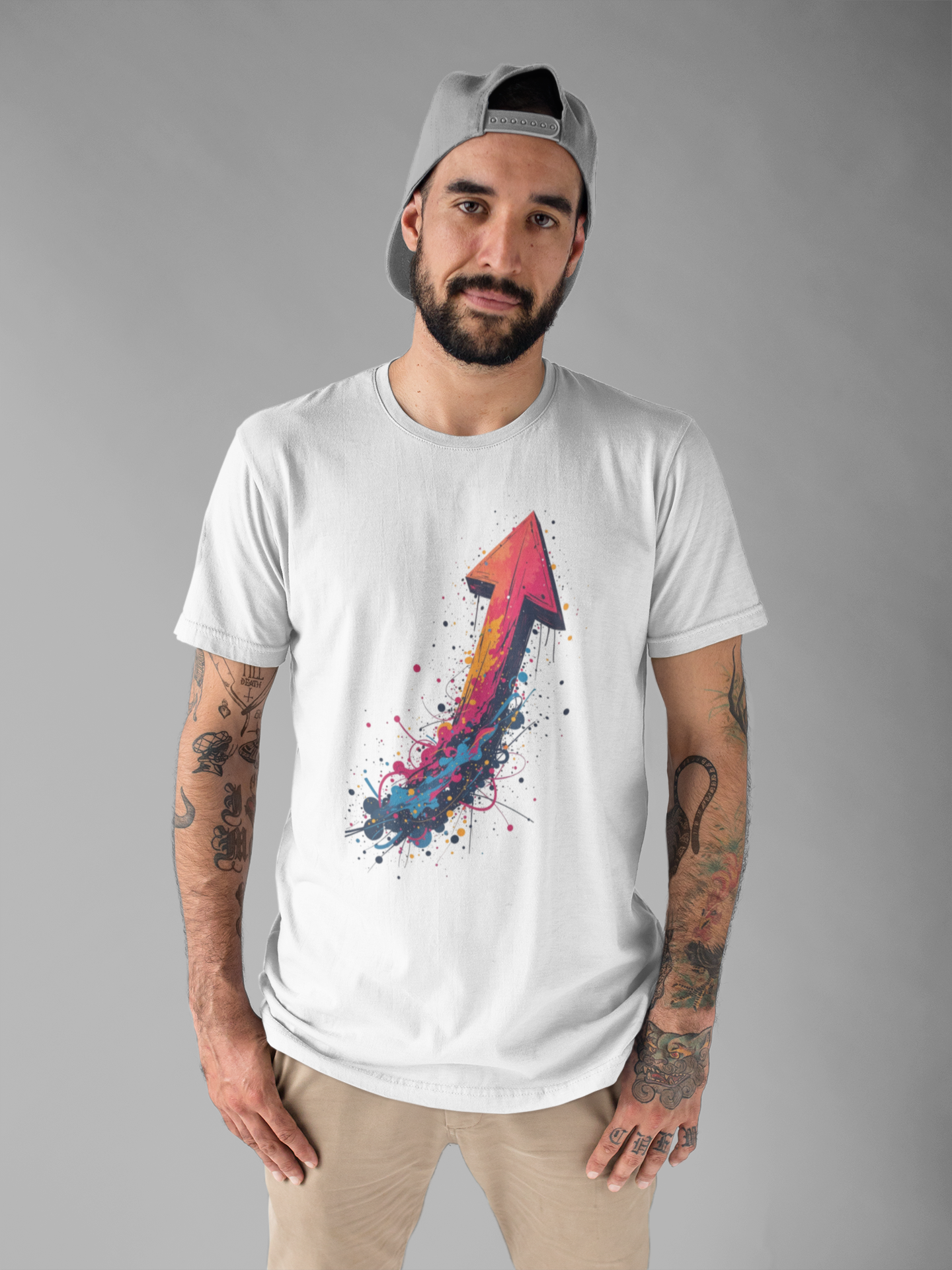 Upward Momentum T-Shirt – Vibrant Arrow Graphic Tee