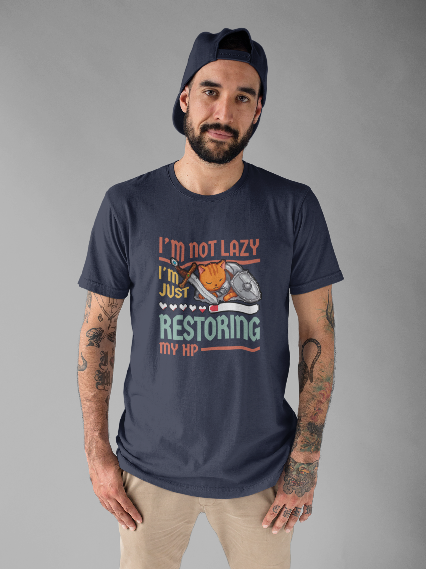 I’m Not Lazy I’m Just Conserving Energy Like a Pro Tee, Cat Nap Humor Shirt, Feline Chill Graphic Tee, Funny Mood Top