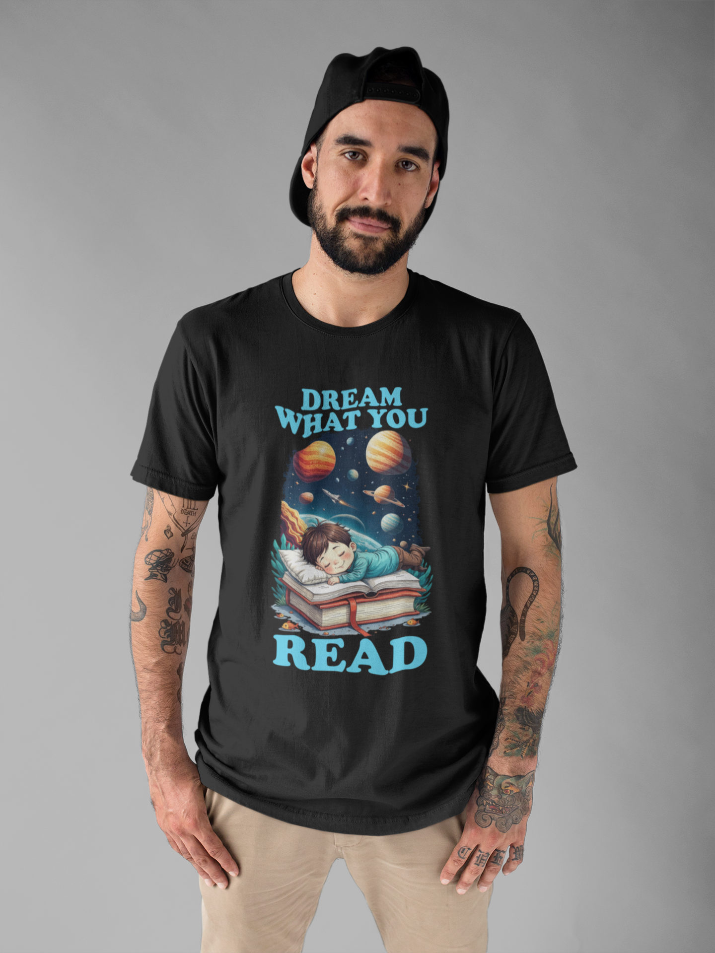 Dream What You Read T-Shirt – Space Adventure Book Lover Tee