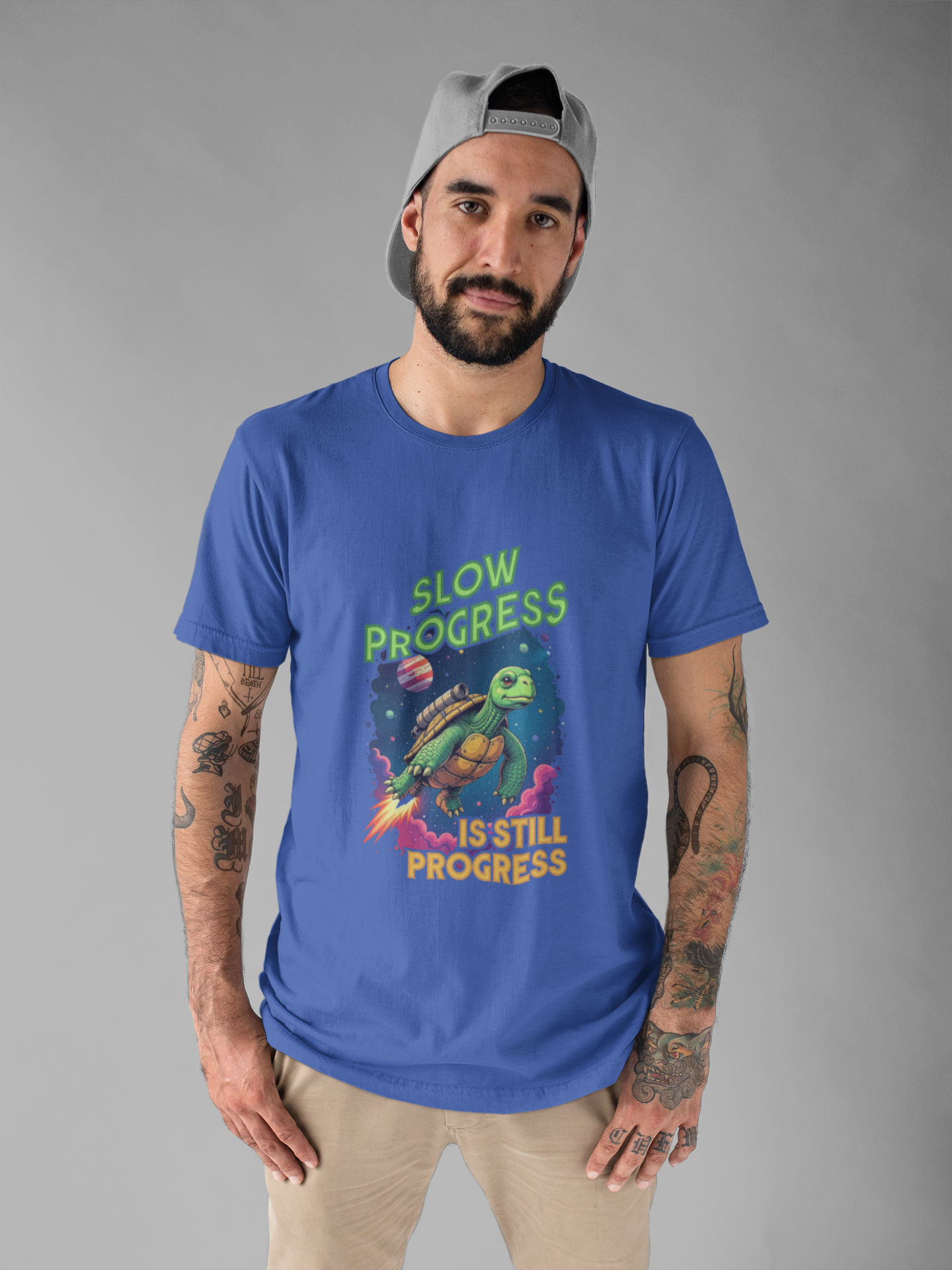 Slow Progress Is Still Progress Motivational Turtle T-Shirt